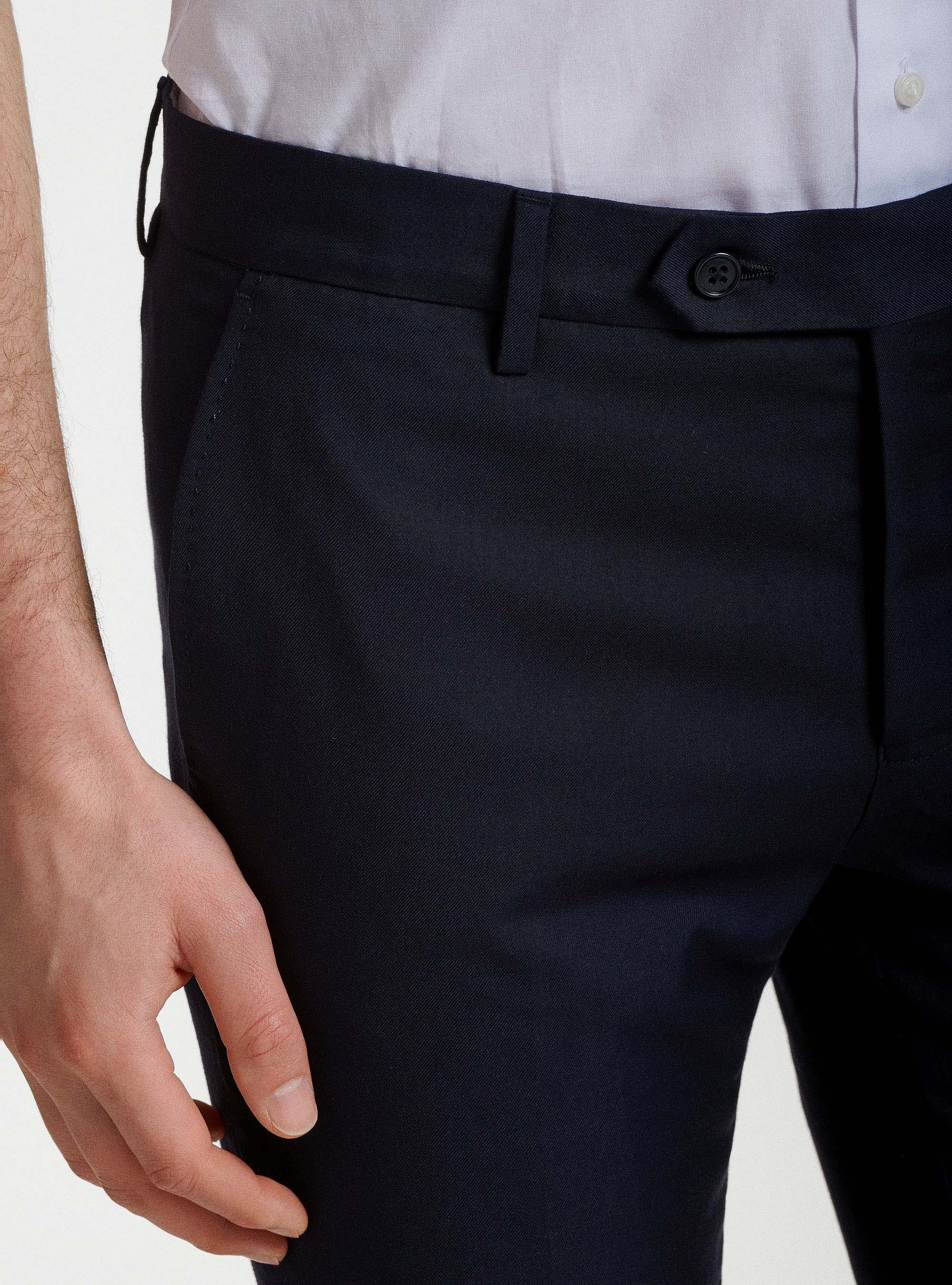 Pantaloni per abito slim fit, BLU NAVY
