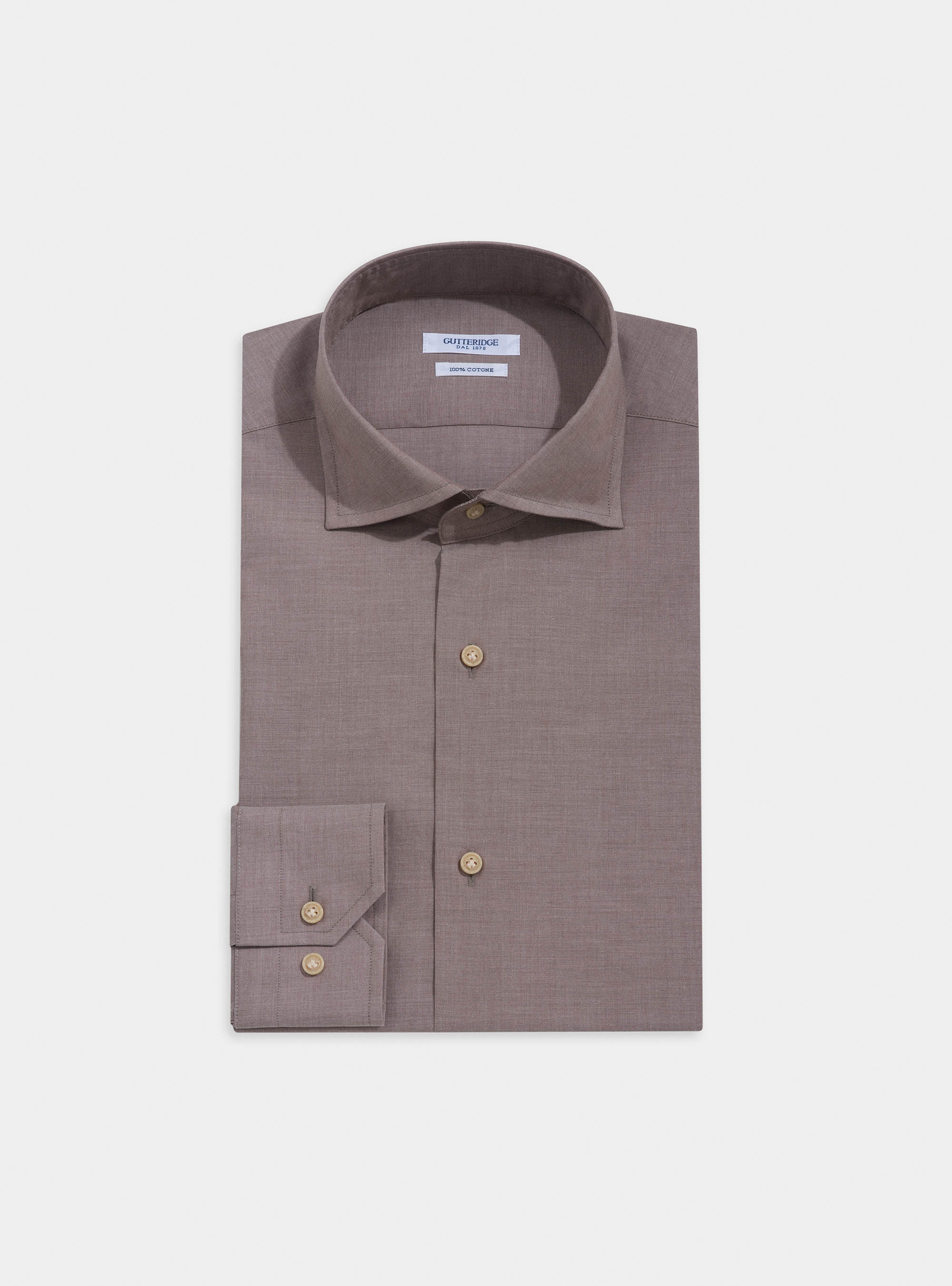 Camicia collo francese in mussola di cotone