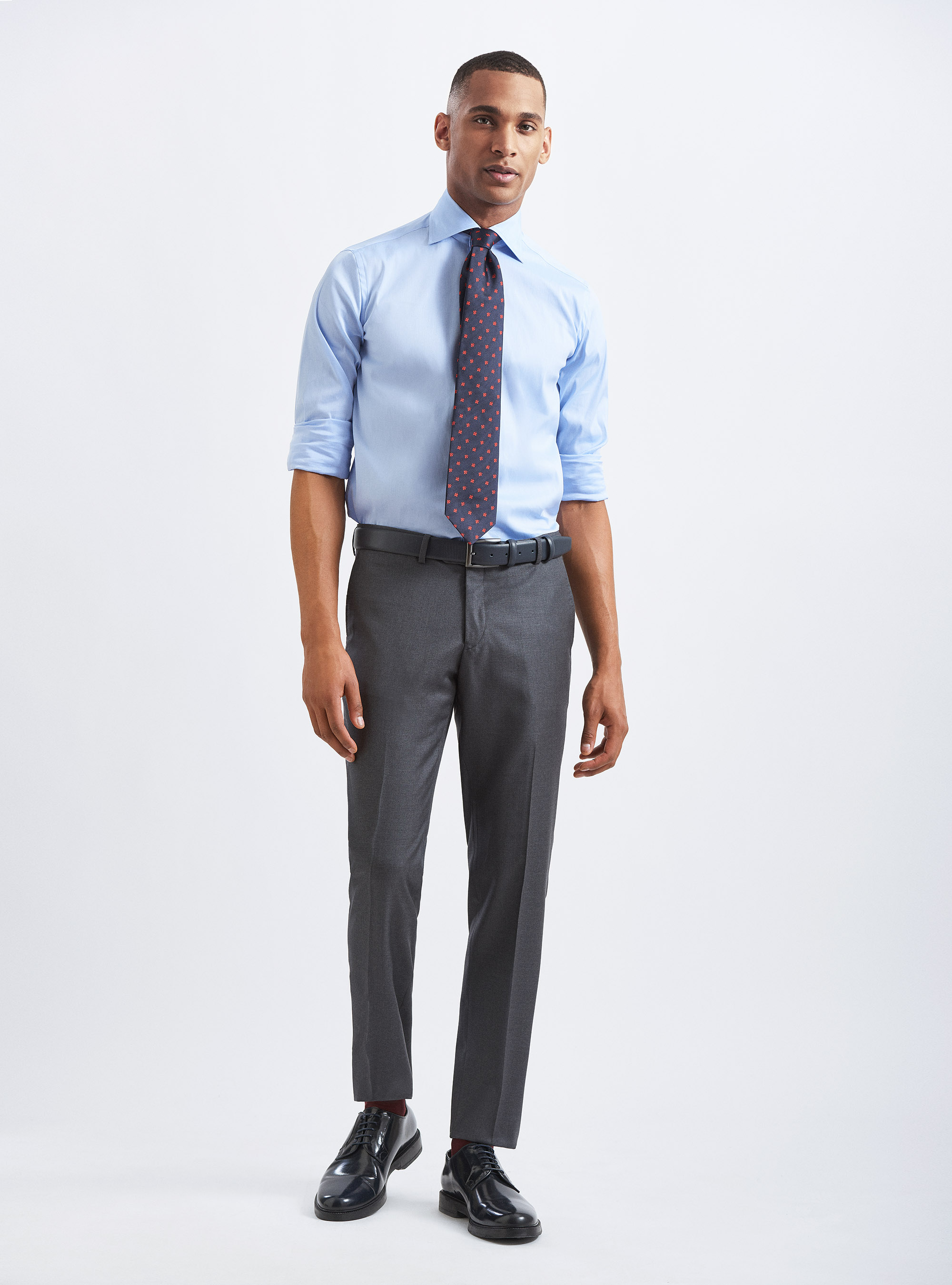 Pure Wool 110's Suit Trousers, ASPHALT GREY