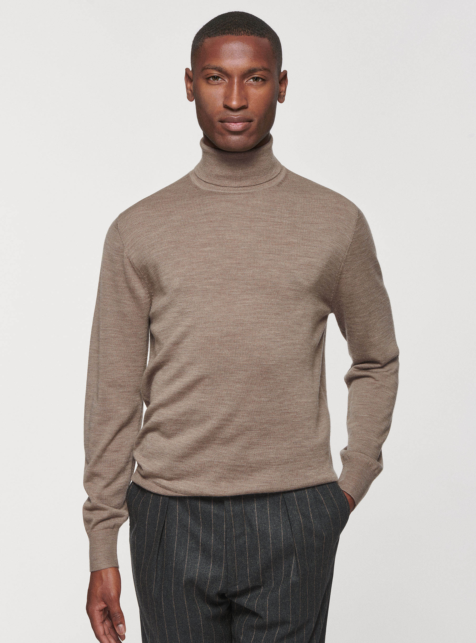 Merino Wool Knit Neck Gaiter for Men ❤️ menique