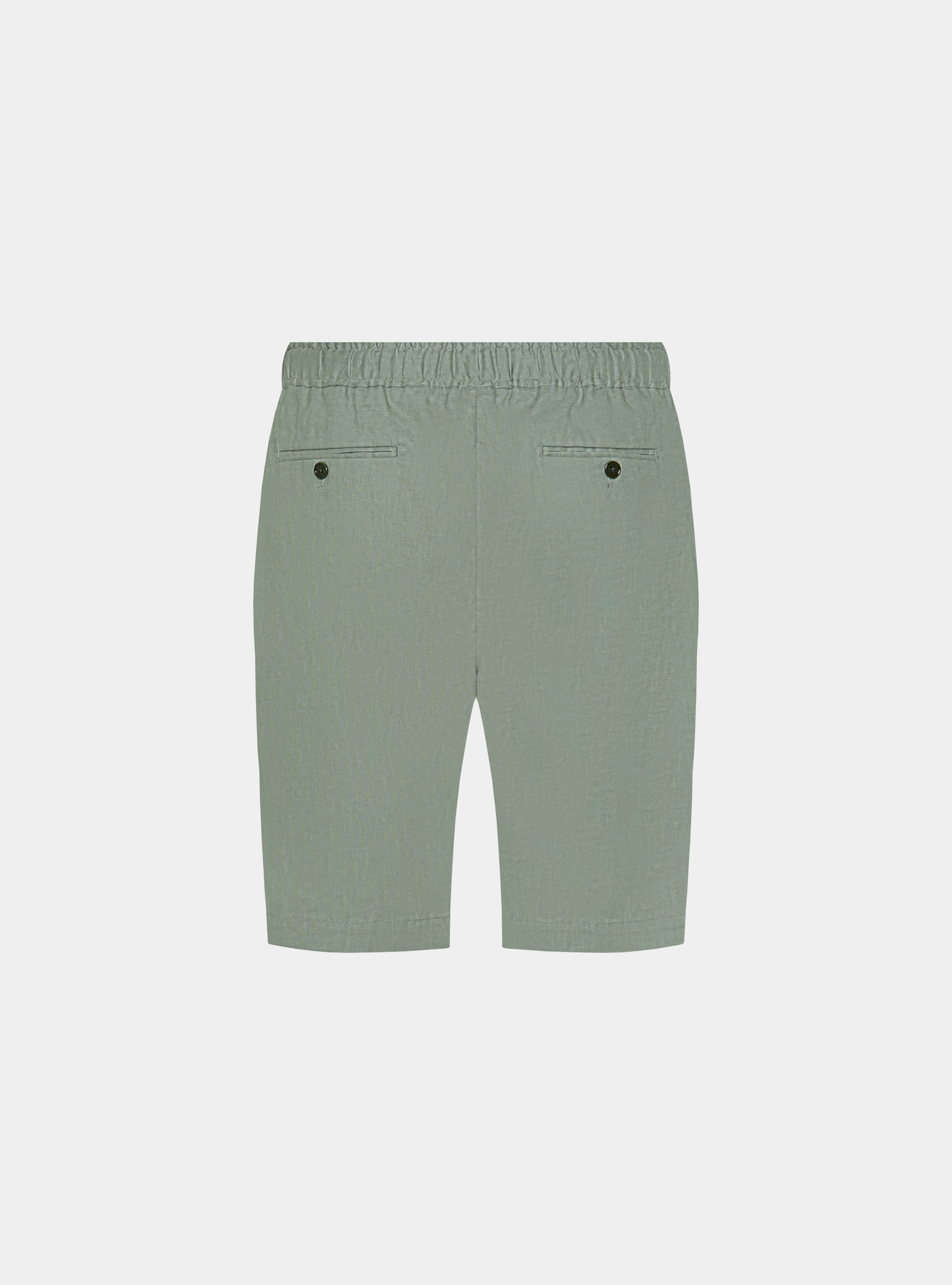 Bermuda in puro lino con elastico, SALVIA 0602C