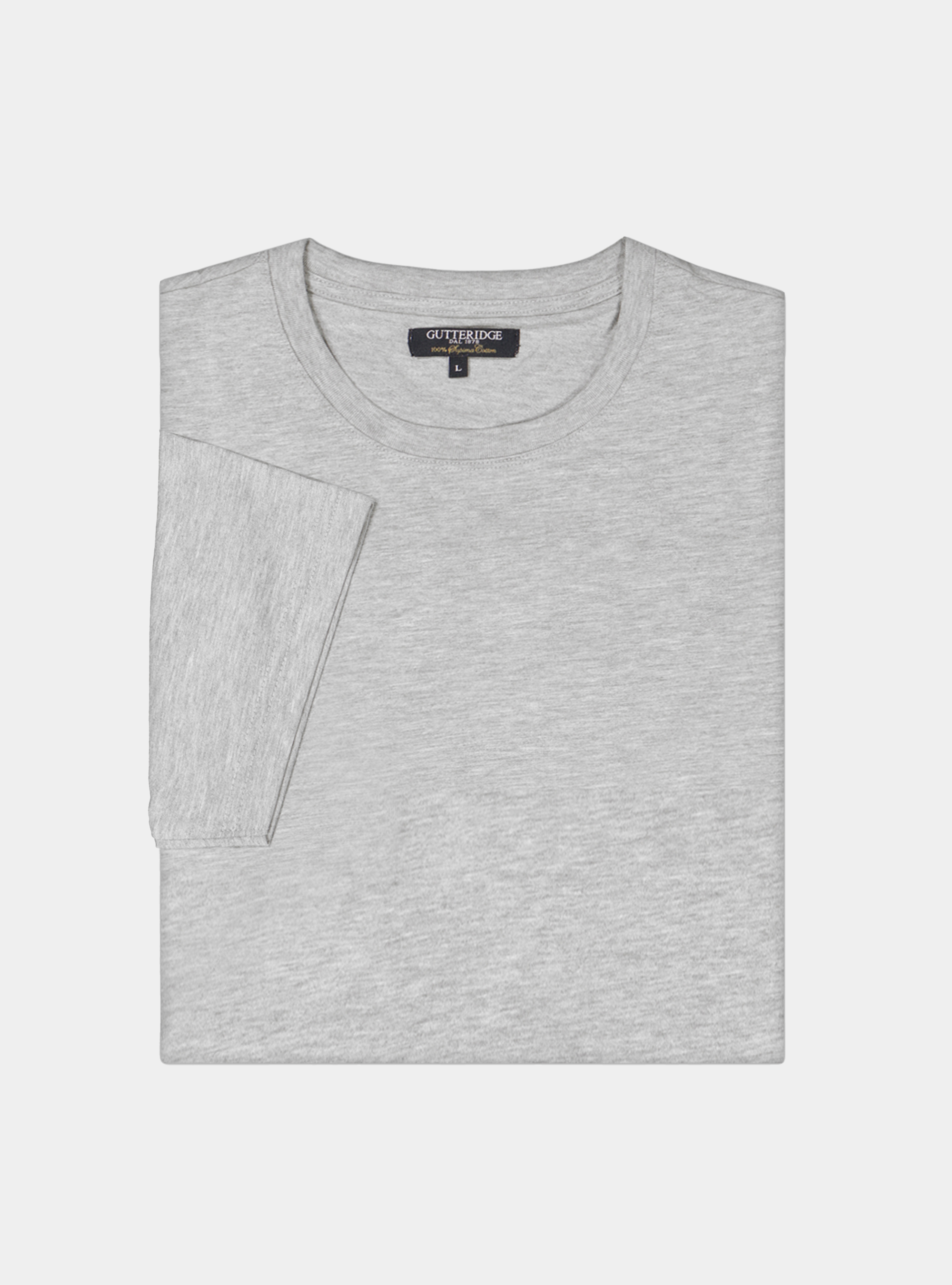 Camiseta lisa de algodón, GRIS MARENGO