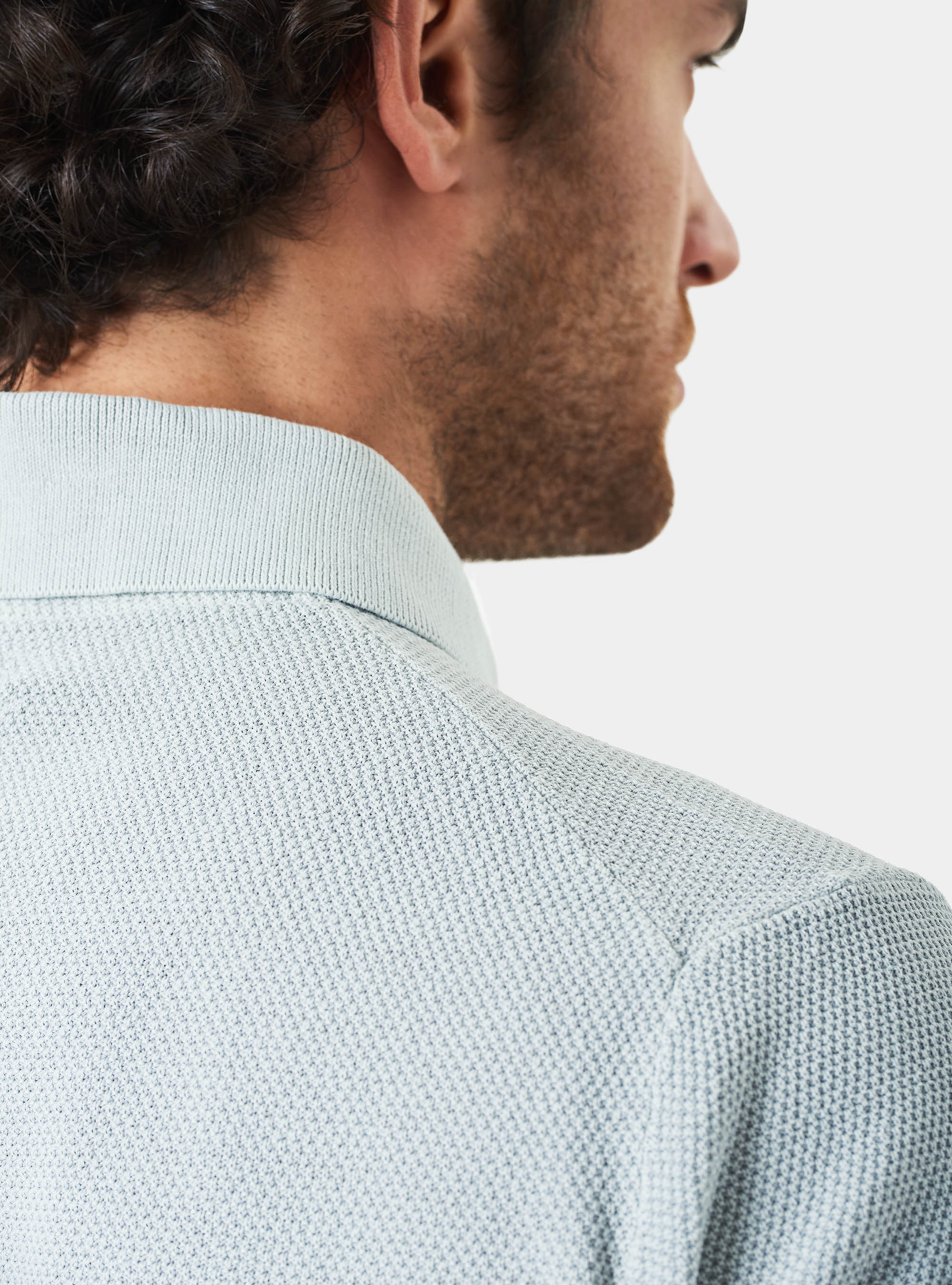 Maglia a polo a maniche corte in cotone, PERLA 0178C