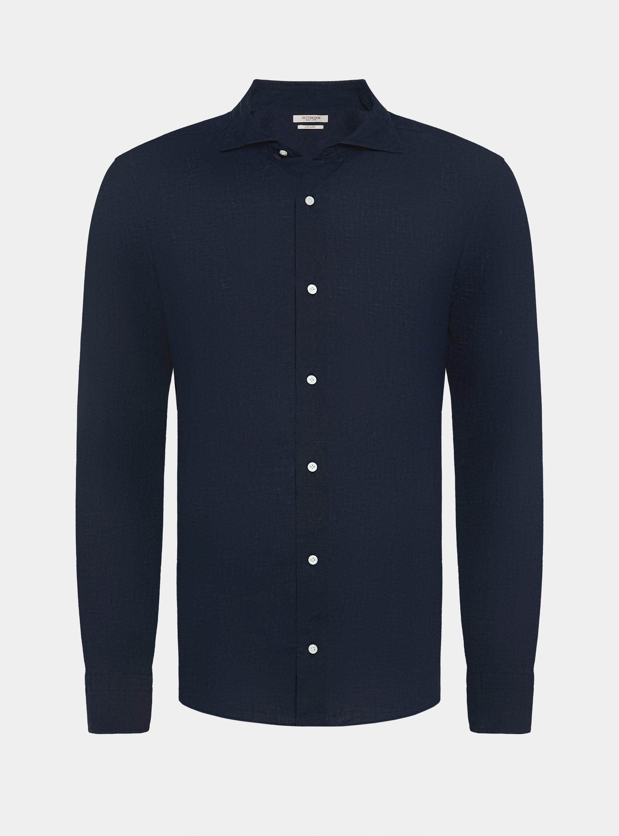 Camicia in puro lino, BLU NAVY
