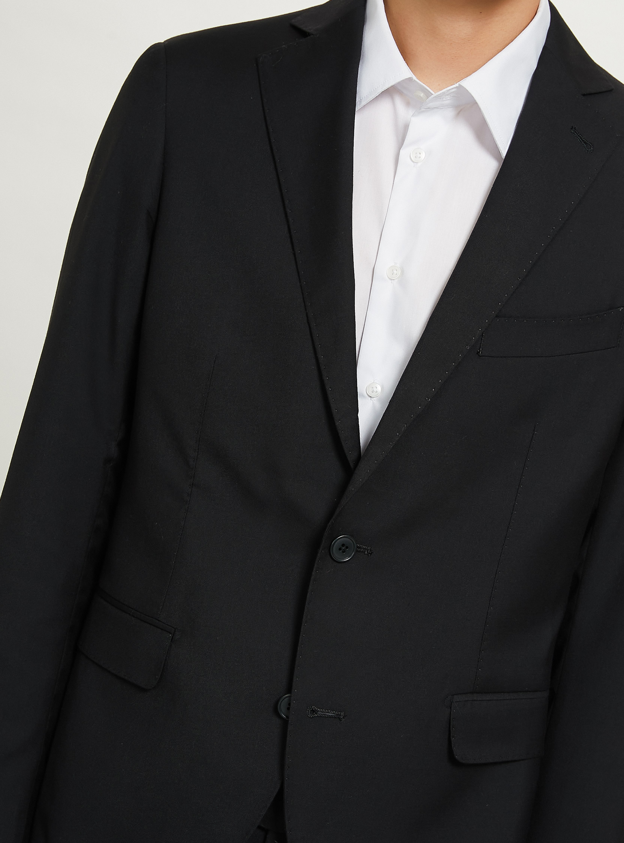 Giacca per abito in twill, NERO