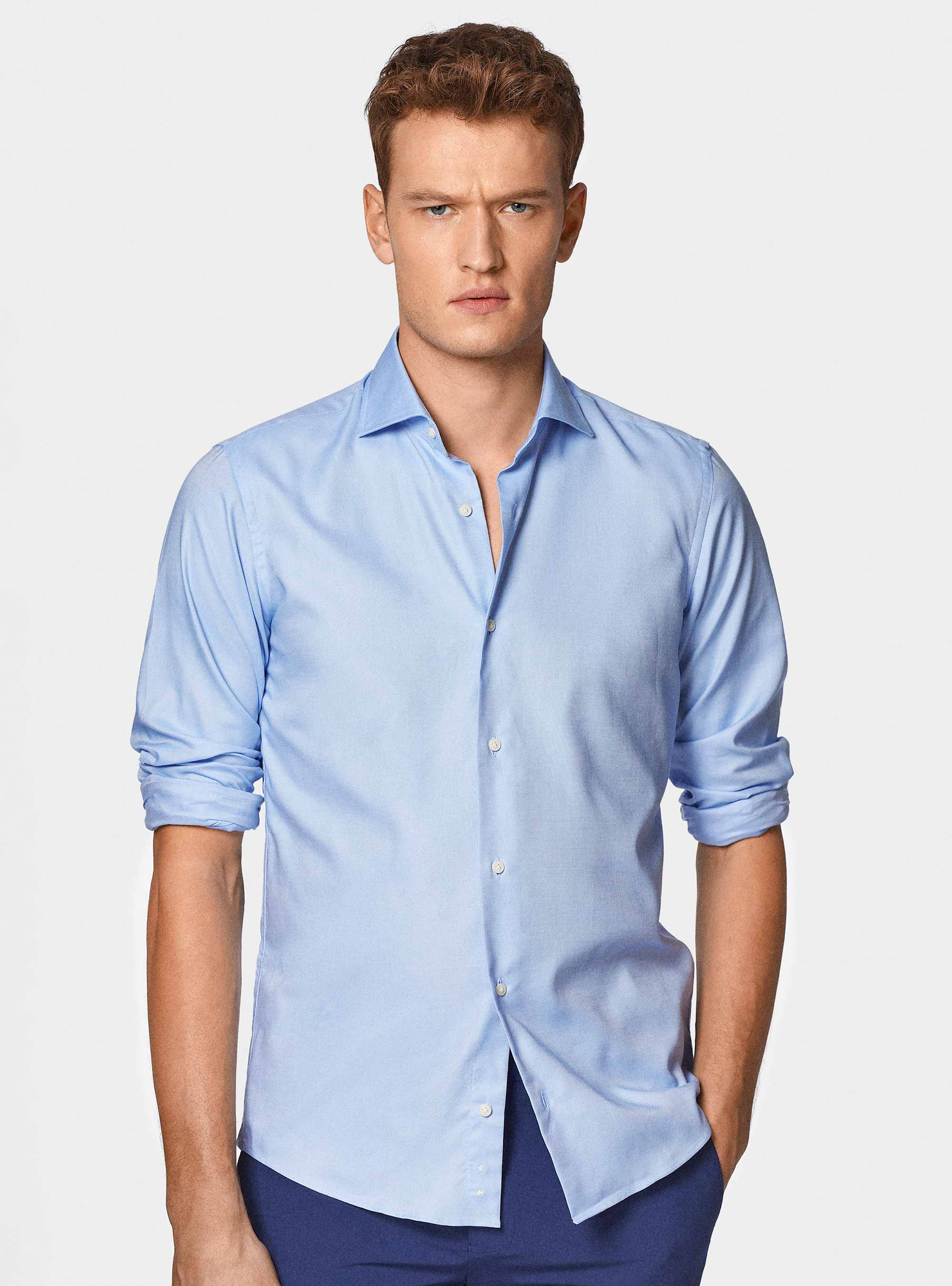 Chemise en coton oxford, BLEU CIEL