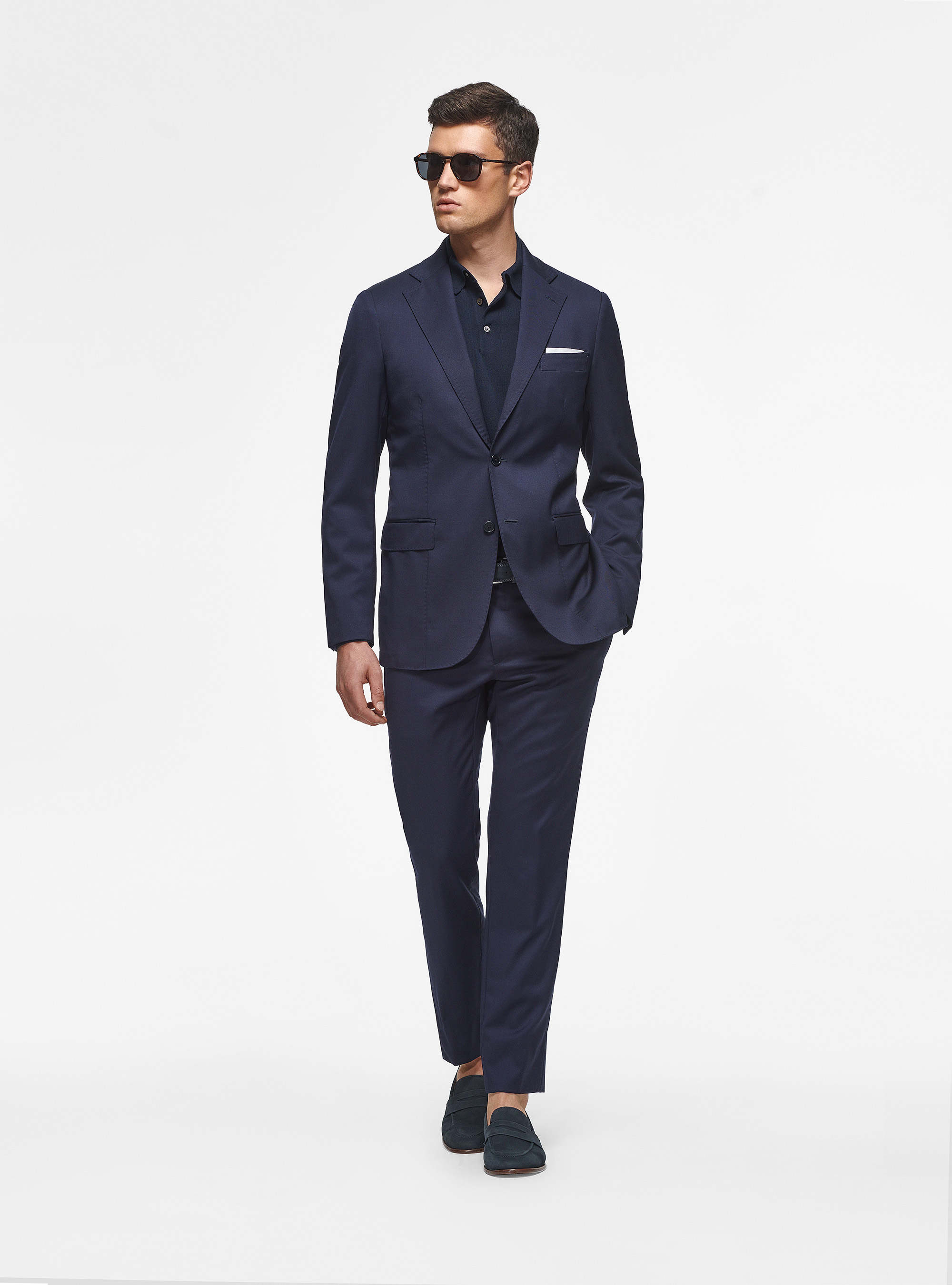 Pure 110's superfine wool blazer, NAVY BLUE