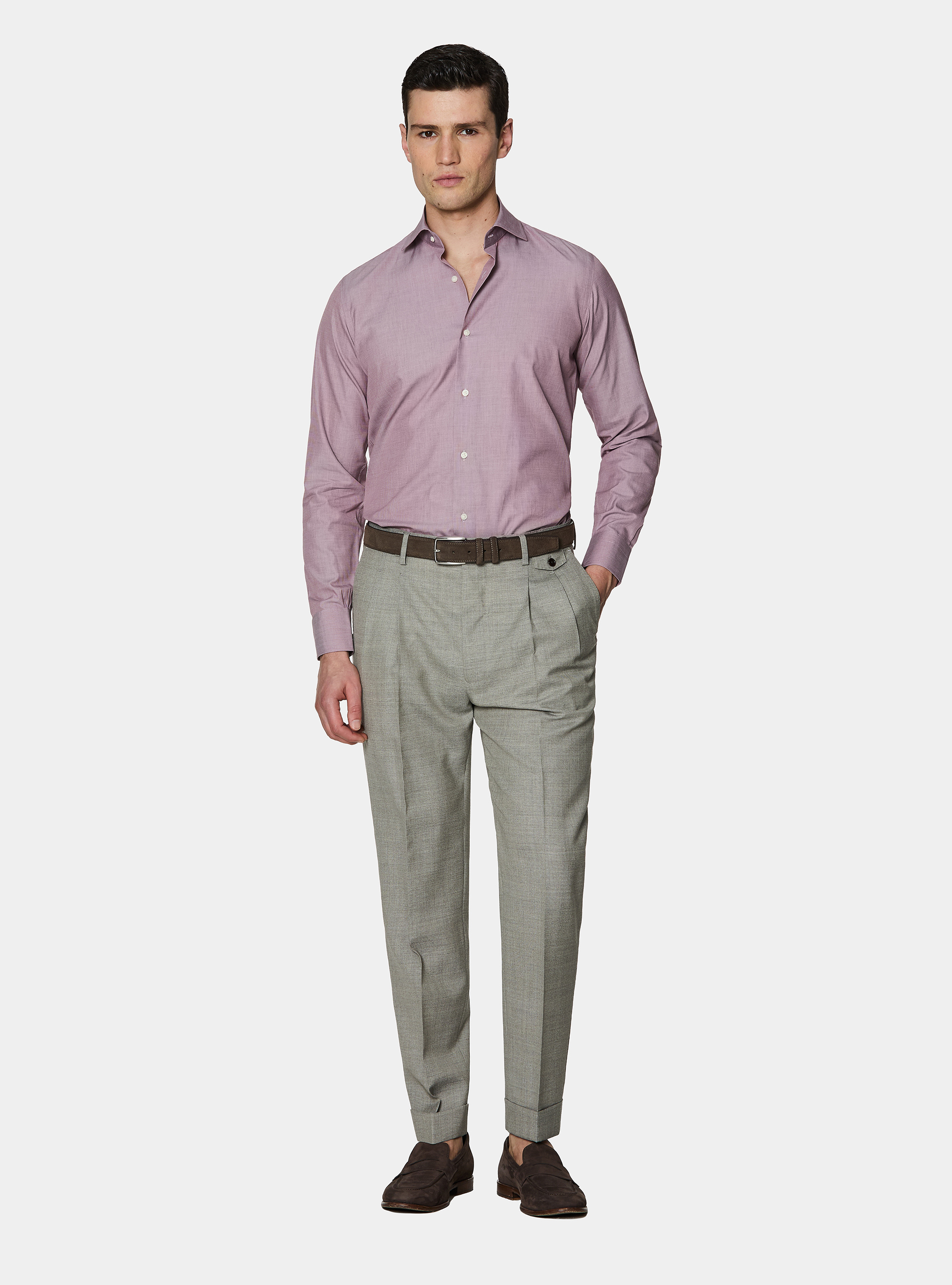 Chemise en coton fil &agrave; fil, OIGNON