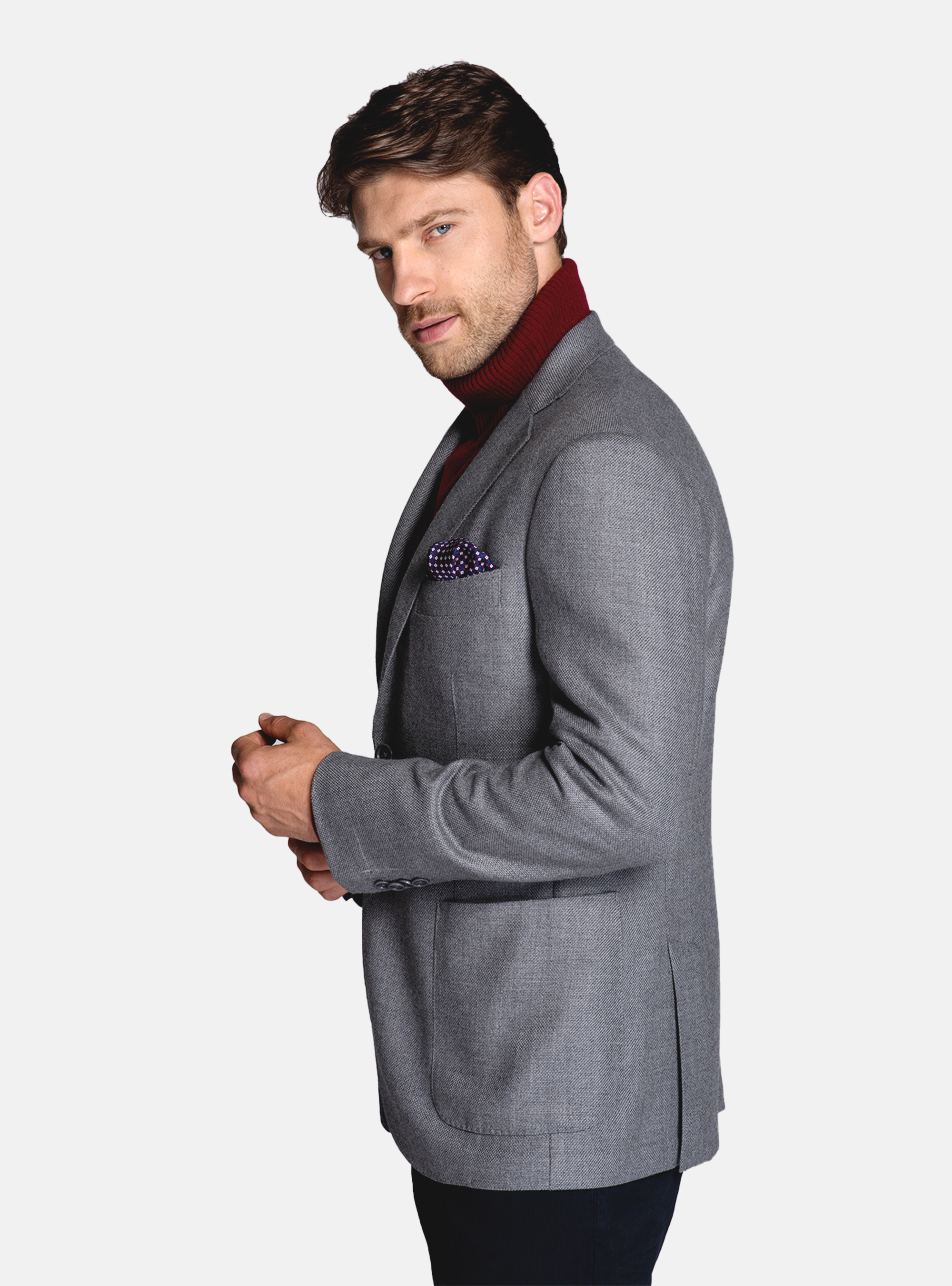 Giacca 100% cashmere, GRIGIO CHIARO MELANGE