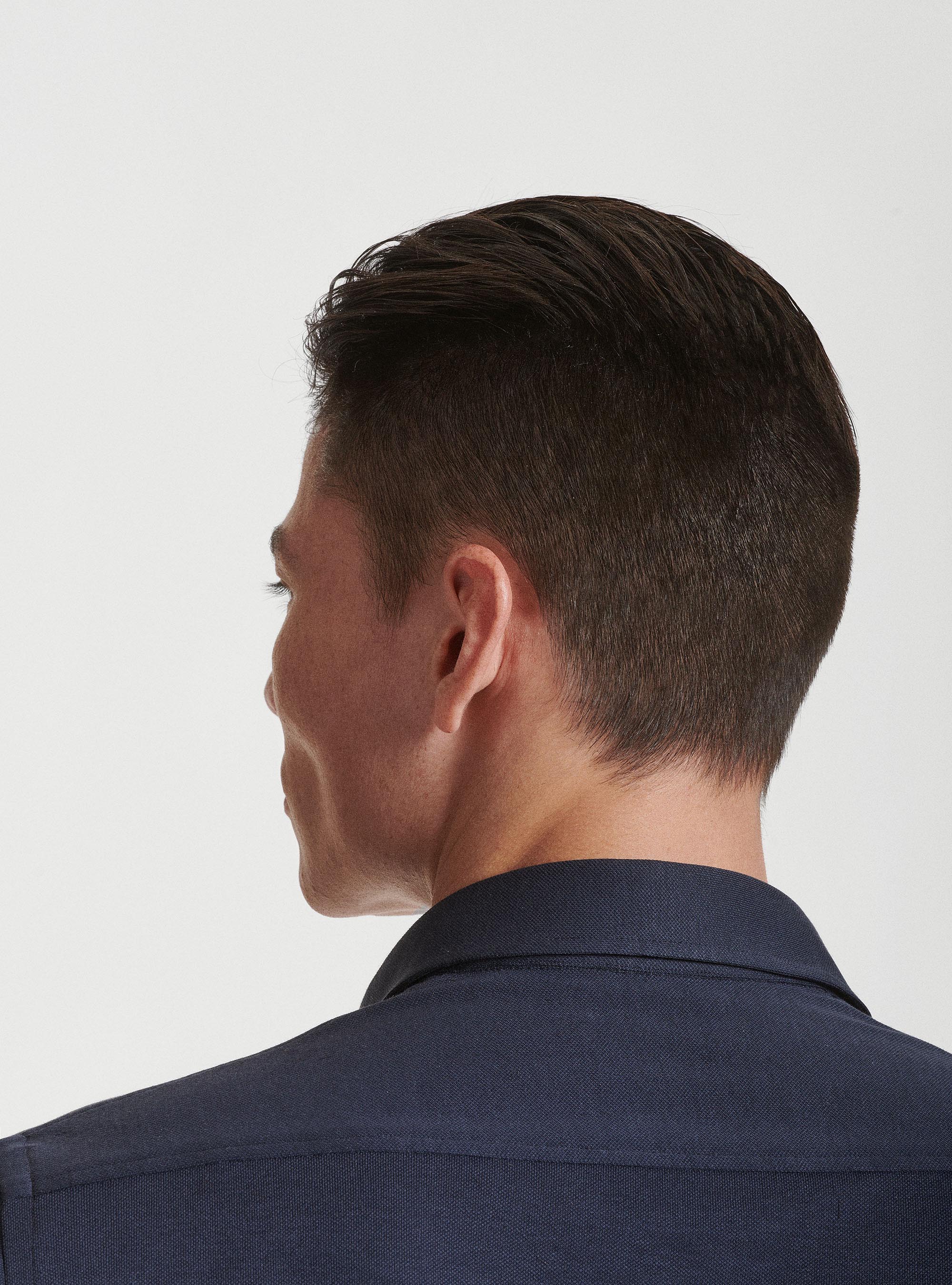 Polo camicia in cotone piquet, BLU NAVY