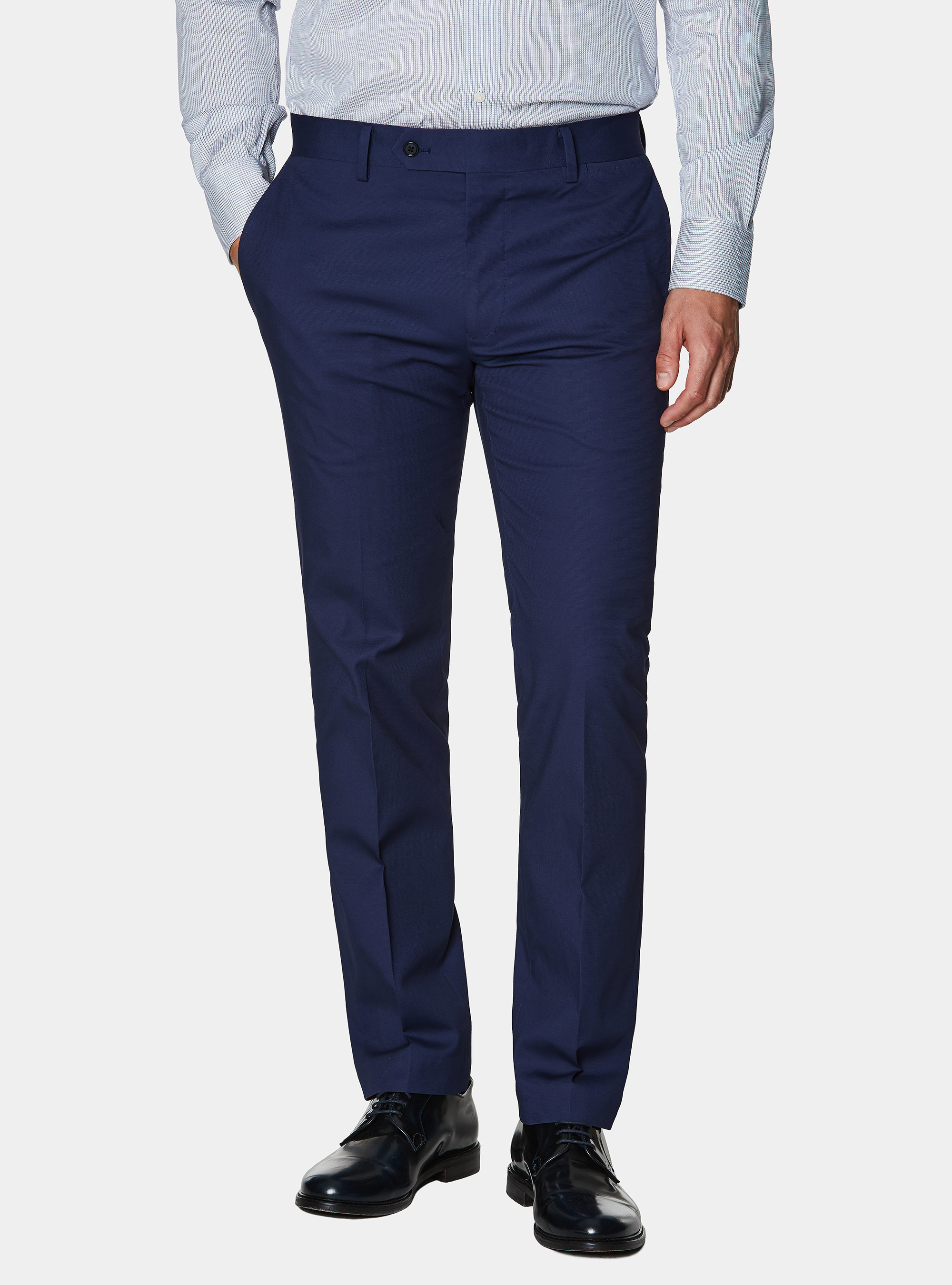 Cotton suit trousers, BLUE