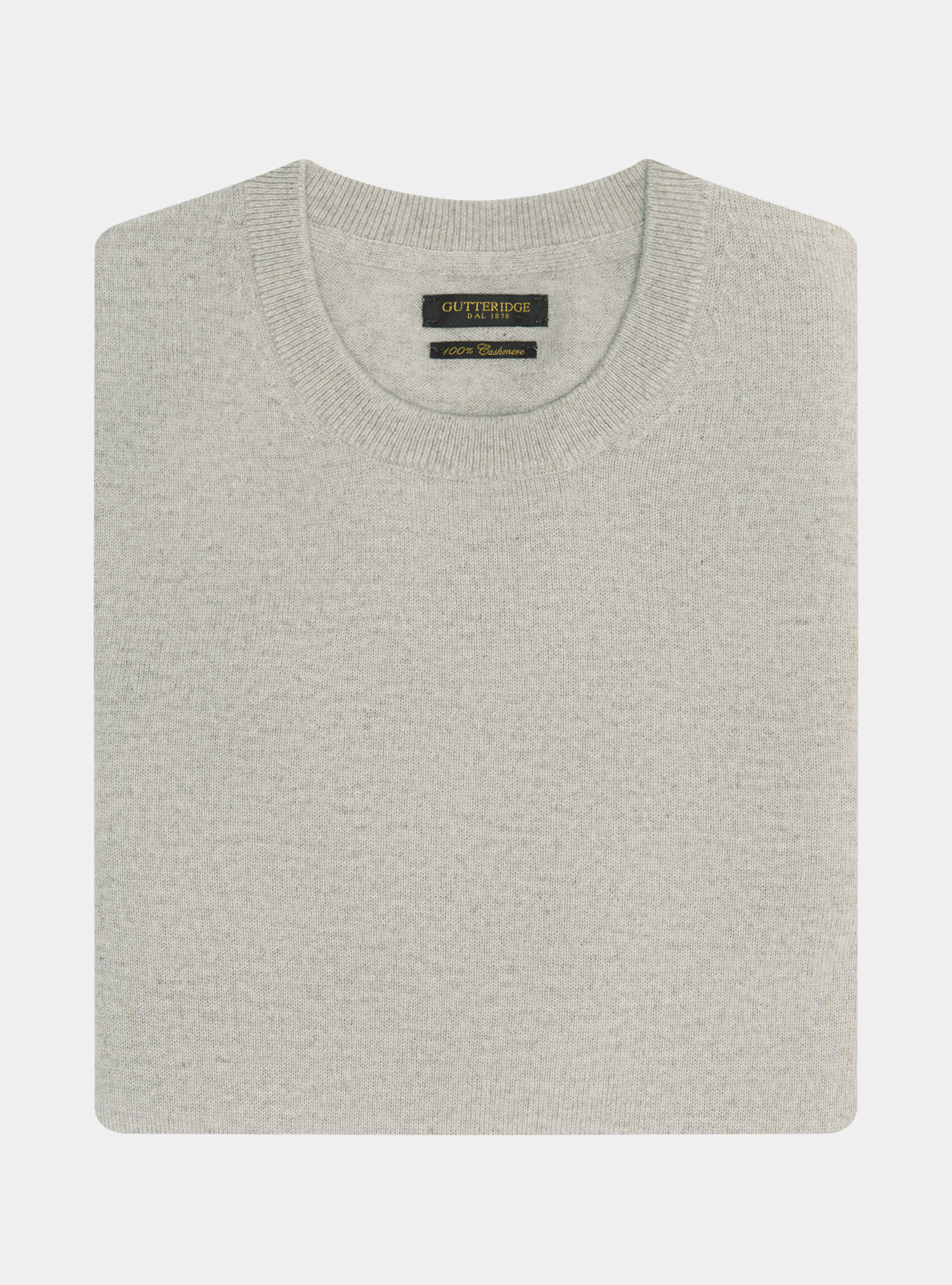 Maglia girocollo in cashmere, ECRU