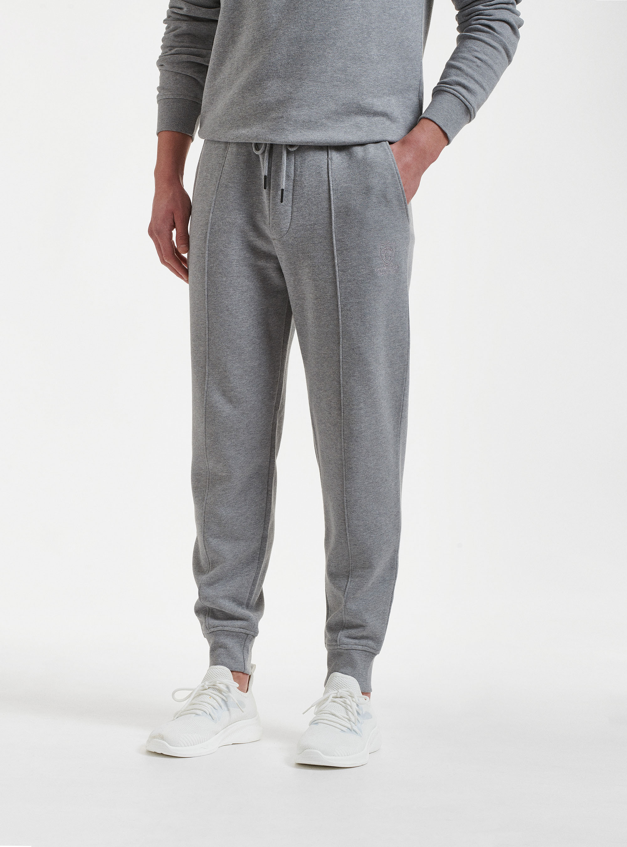 Joggers in felpa, GRIGIO CHIARO MELANGE