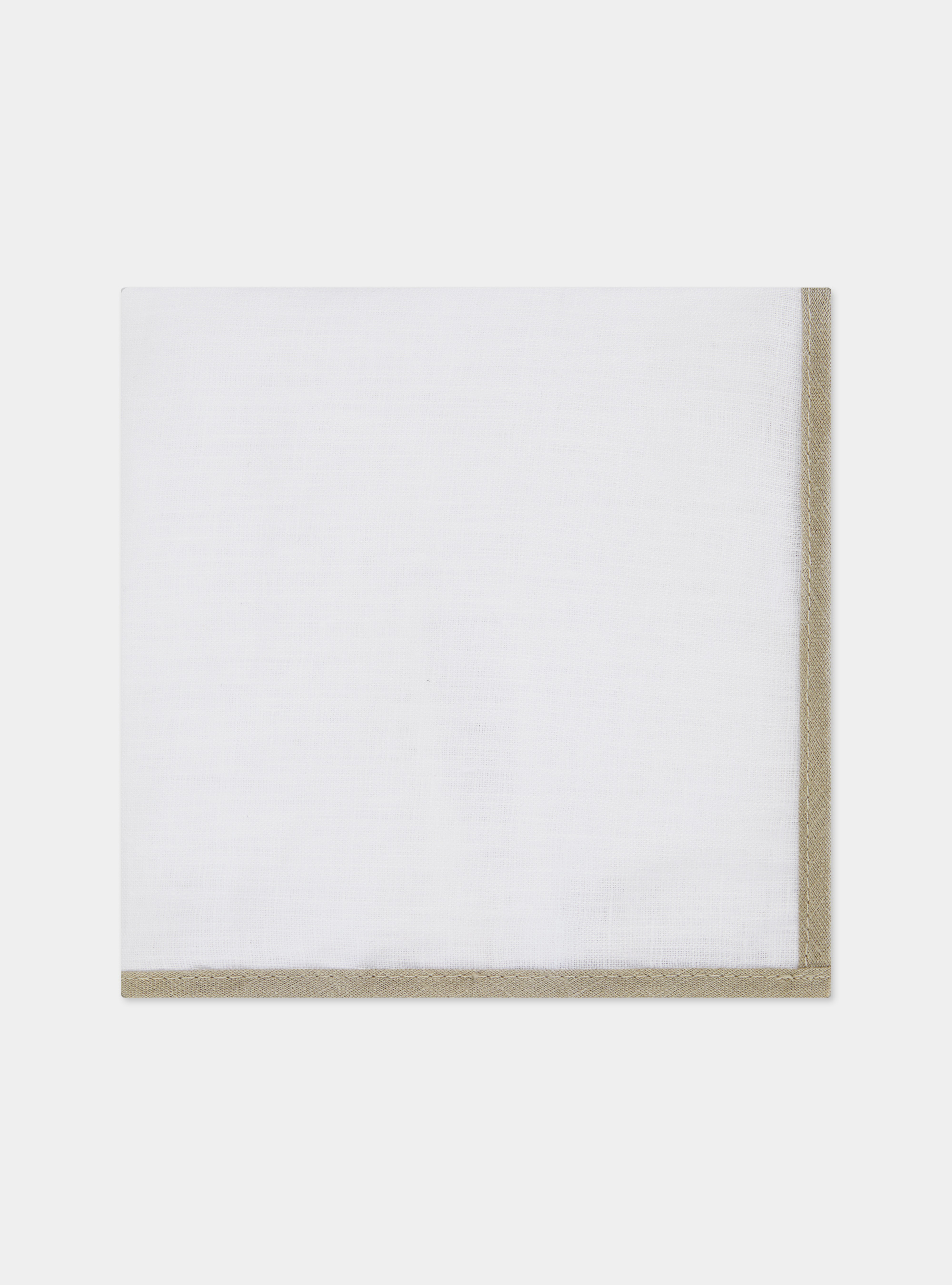 Pochette en lin, SAND/WHITE