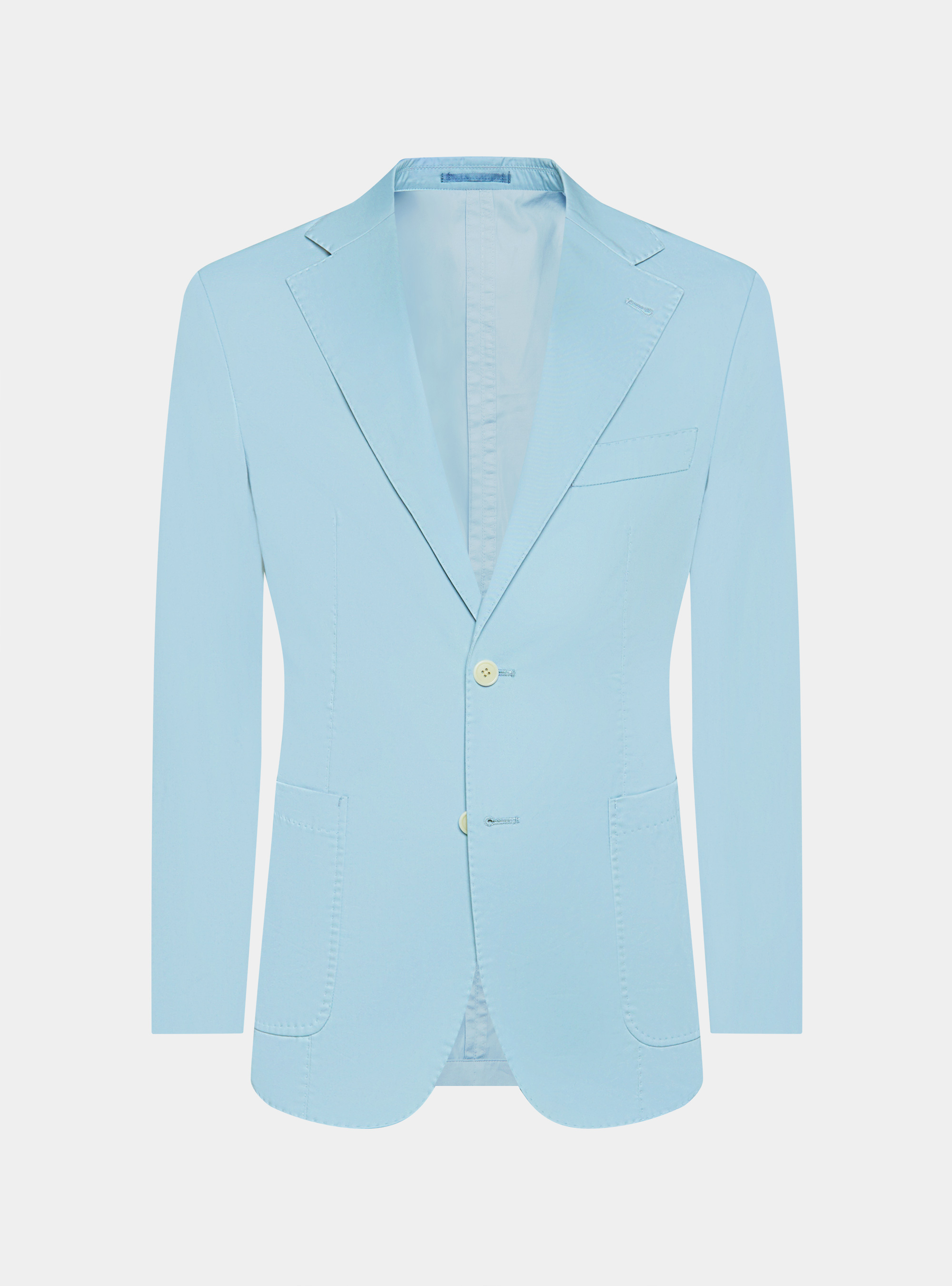 Cotton poplin blazer, LIGHT BLUE