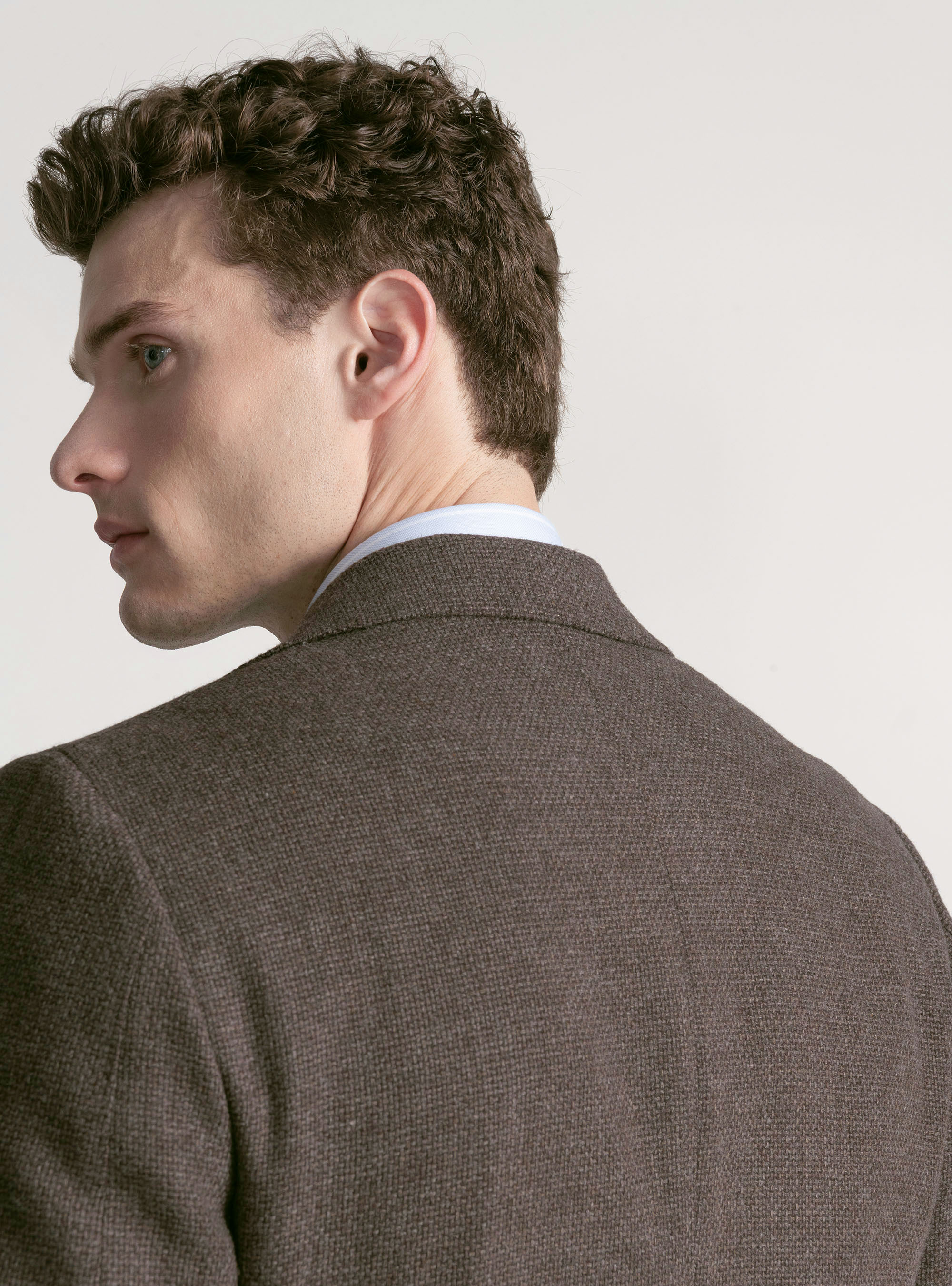 Americana de lana de algodón y cachemira, BARRO