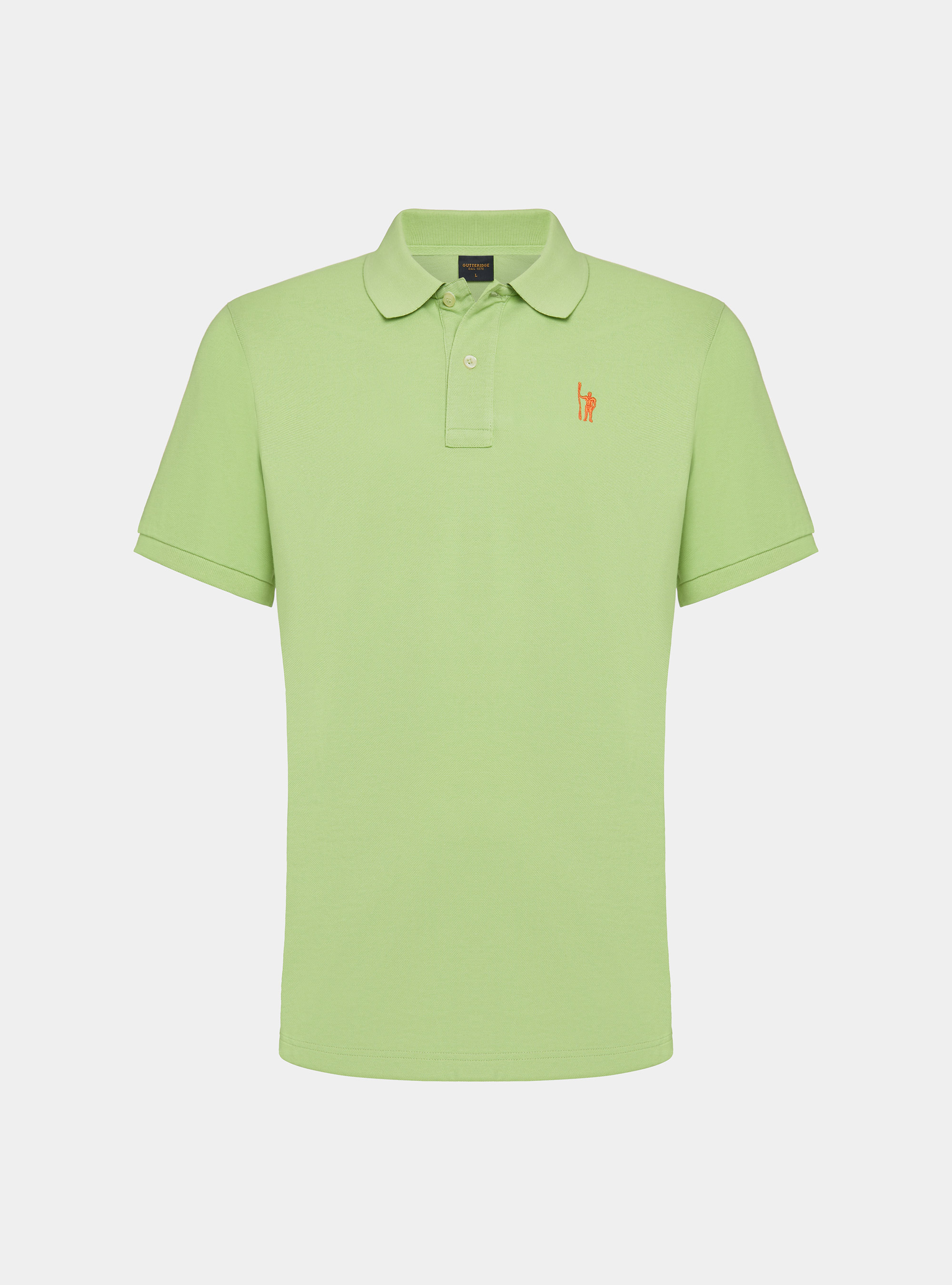 Polo en piqu&eacute; avec broderie, 0620C VERDE CHIARO