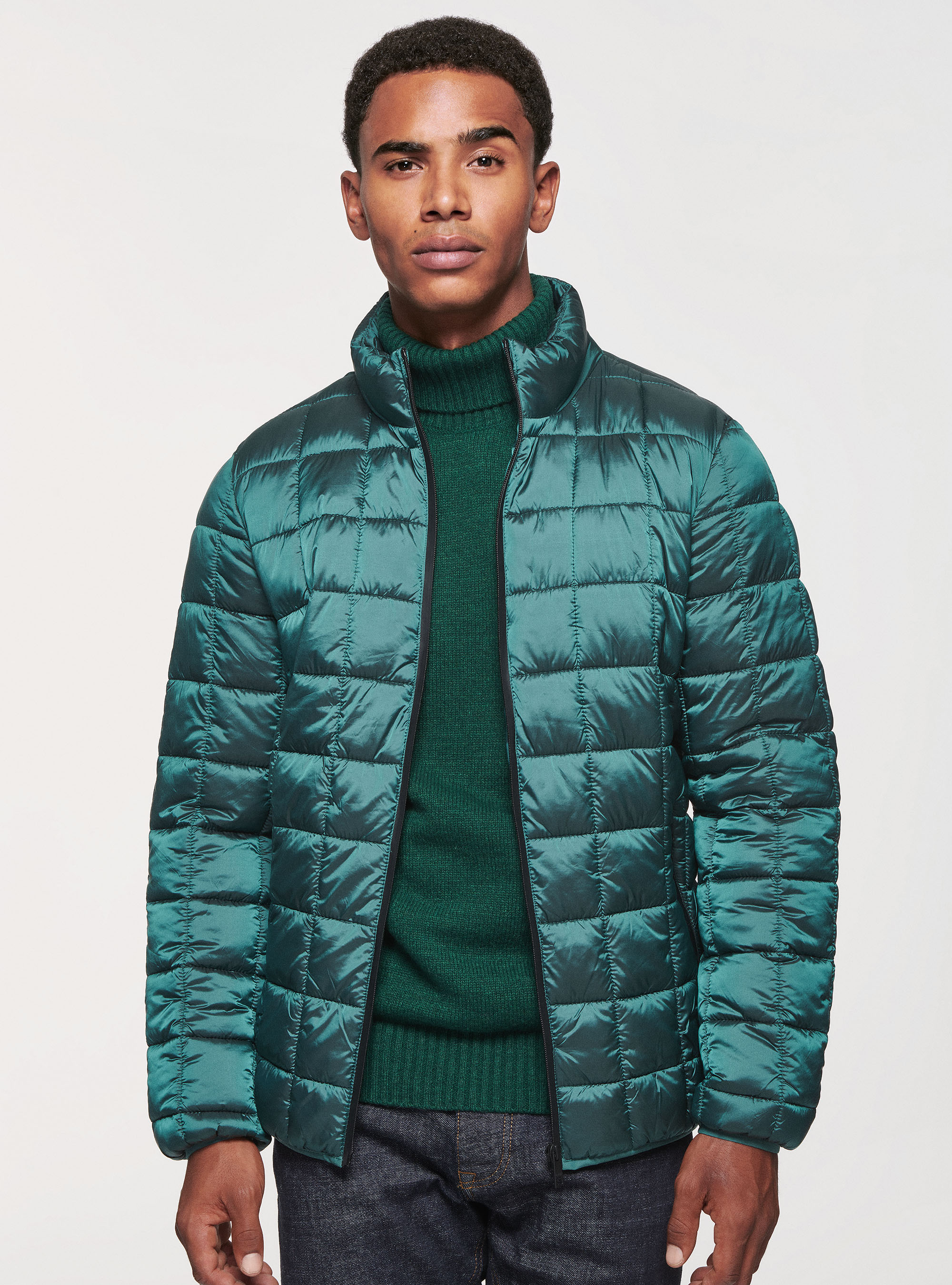 Bomber con imbottitura riciclata, VERDE