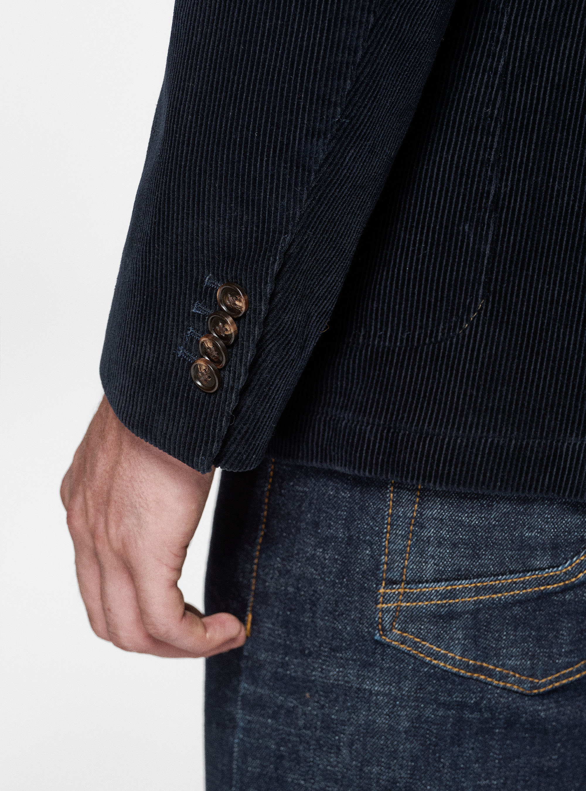 Giacca in velluto, BLU NAVY