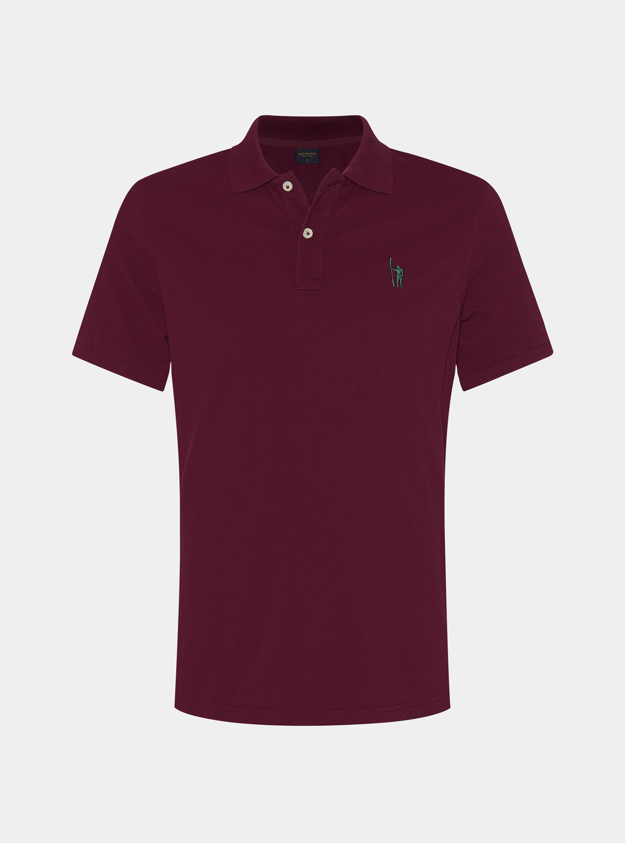 Classic piqu&eacute; polo shirt, BORDEAUX