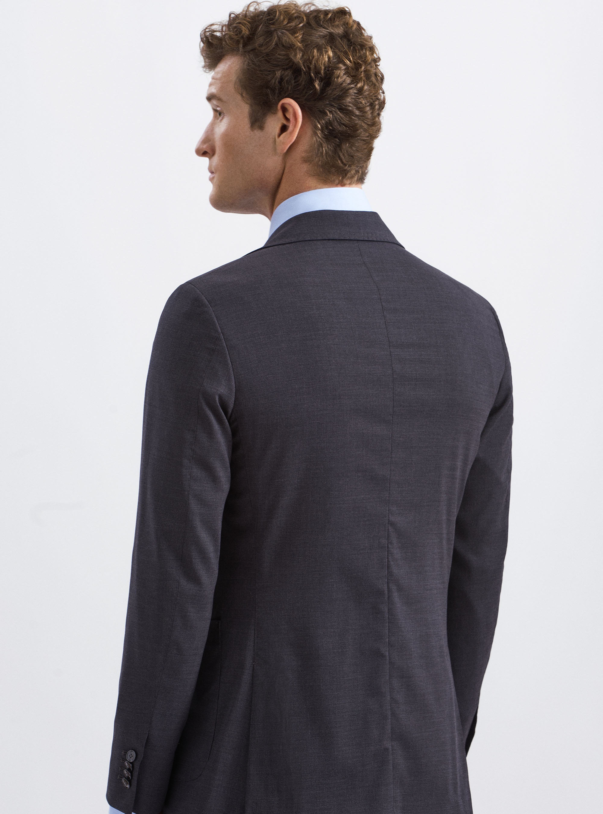 Giacca per abito in lana travel, ASFALTO 0112C