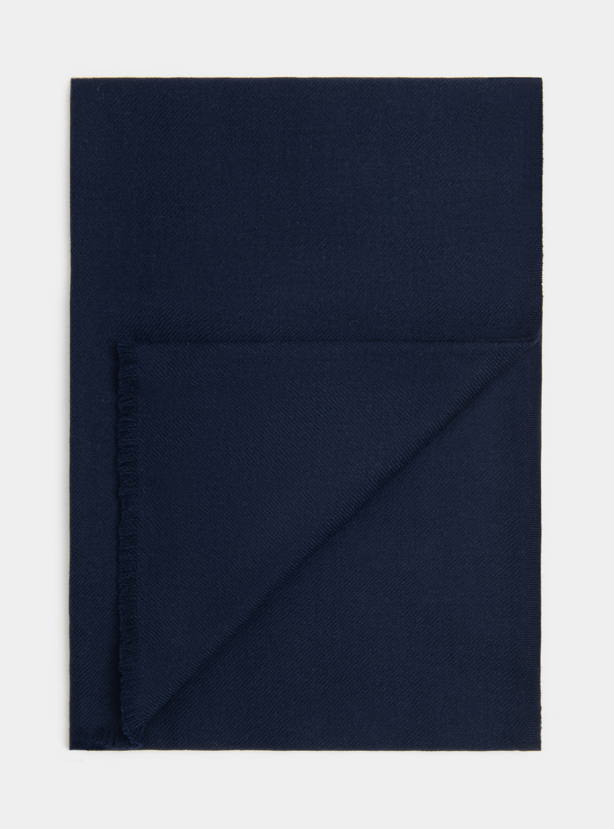 Sciarpa in lana con ricamo, BLU