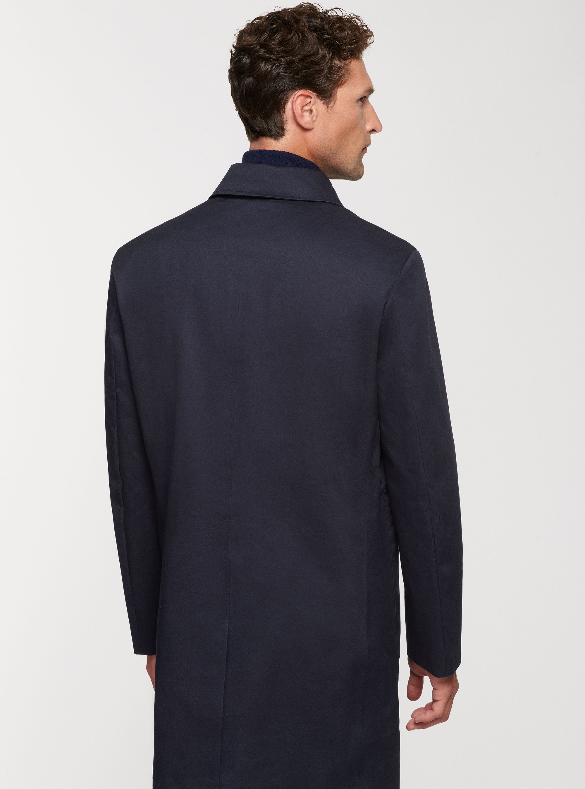 Giaccone in cotone con tasconi, BLU NAVY