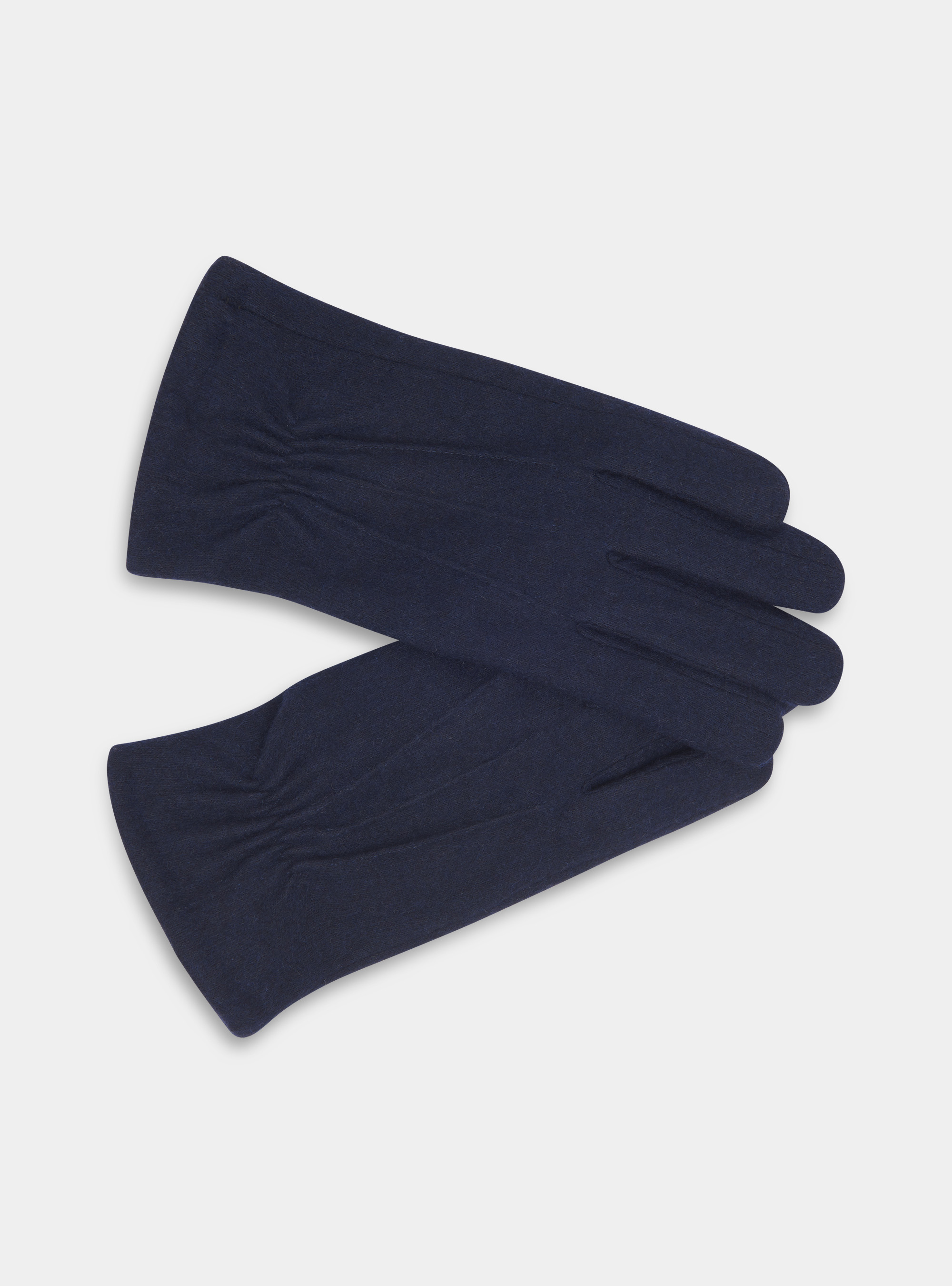 Guantes de mezcla de lana, AZUL MARINO