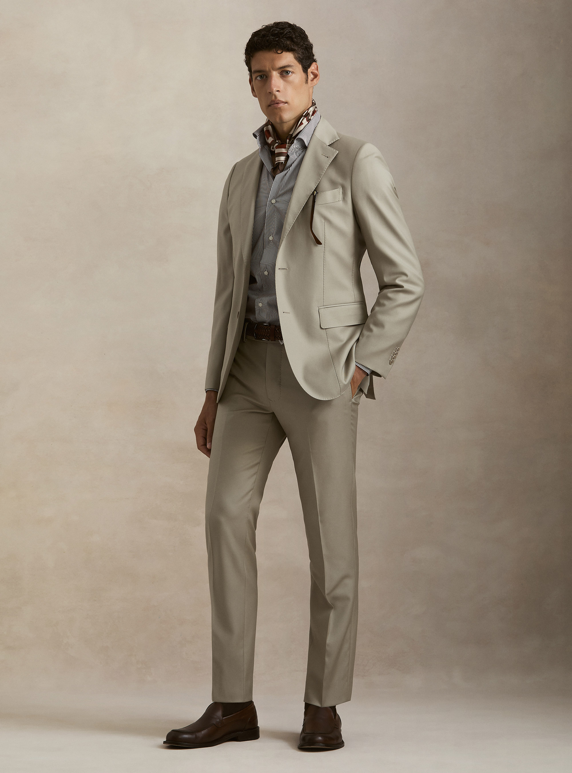 Pantaloni per abito in pura lana Vitale Barberis Canonico, SABBIA 0591C
