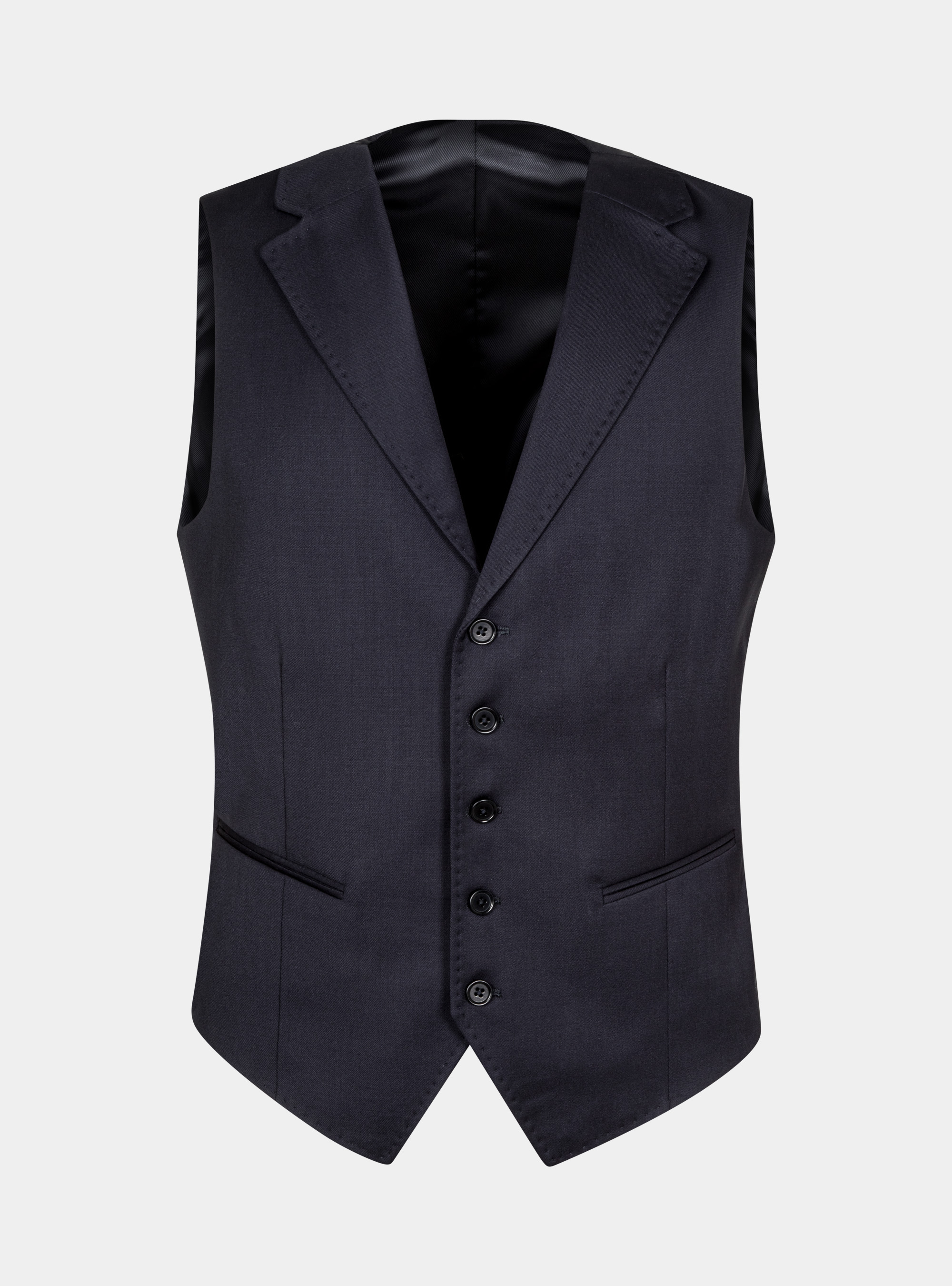 Chaleco de lana superfina 110's Reda, AZUL MARINO