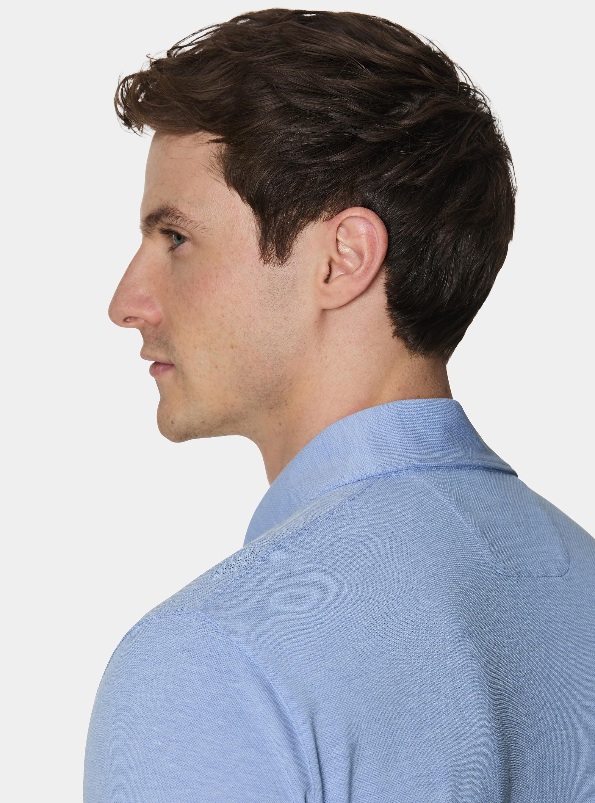 GT01 stretch pique polo shirt, LIGHT BLUE
