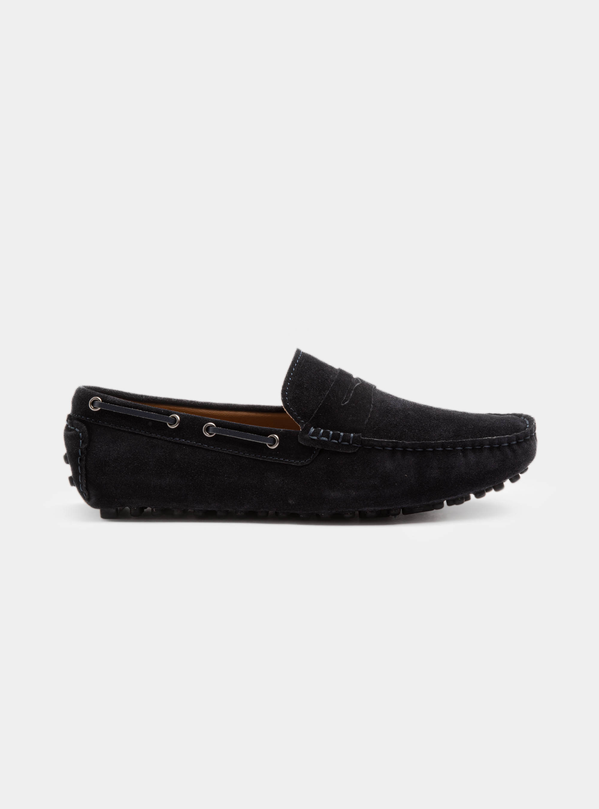 Suede loafers, NAVY BLUE