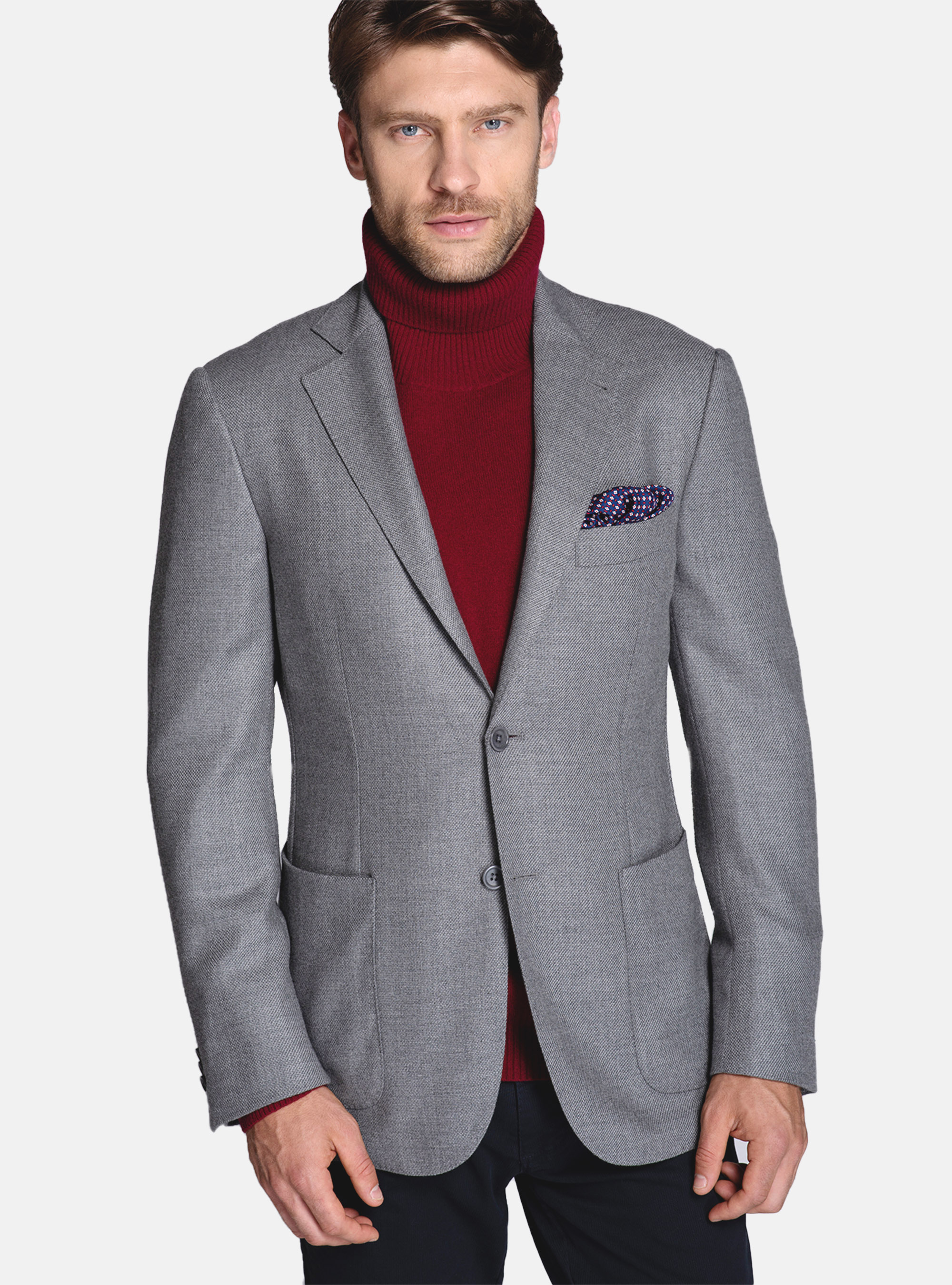 Giacca 100% cashmere, GRIGIO CHIARO MELANGE