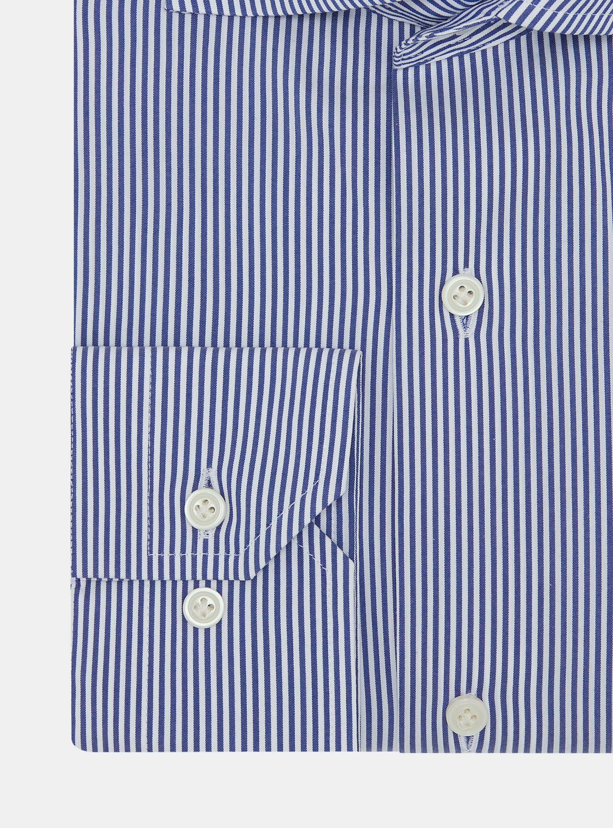 Stretch poplin striped shirt, BLUE