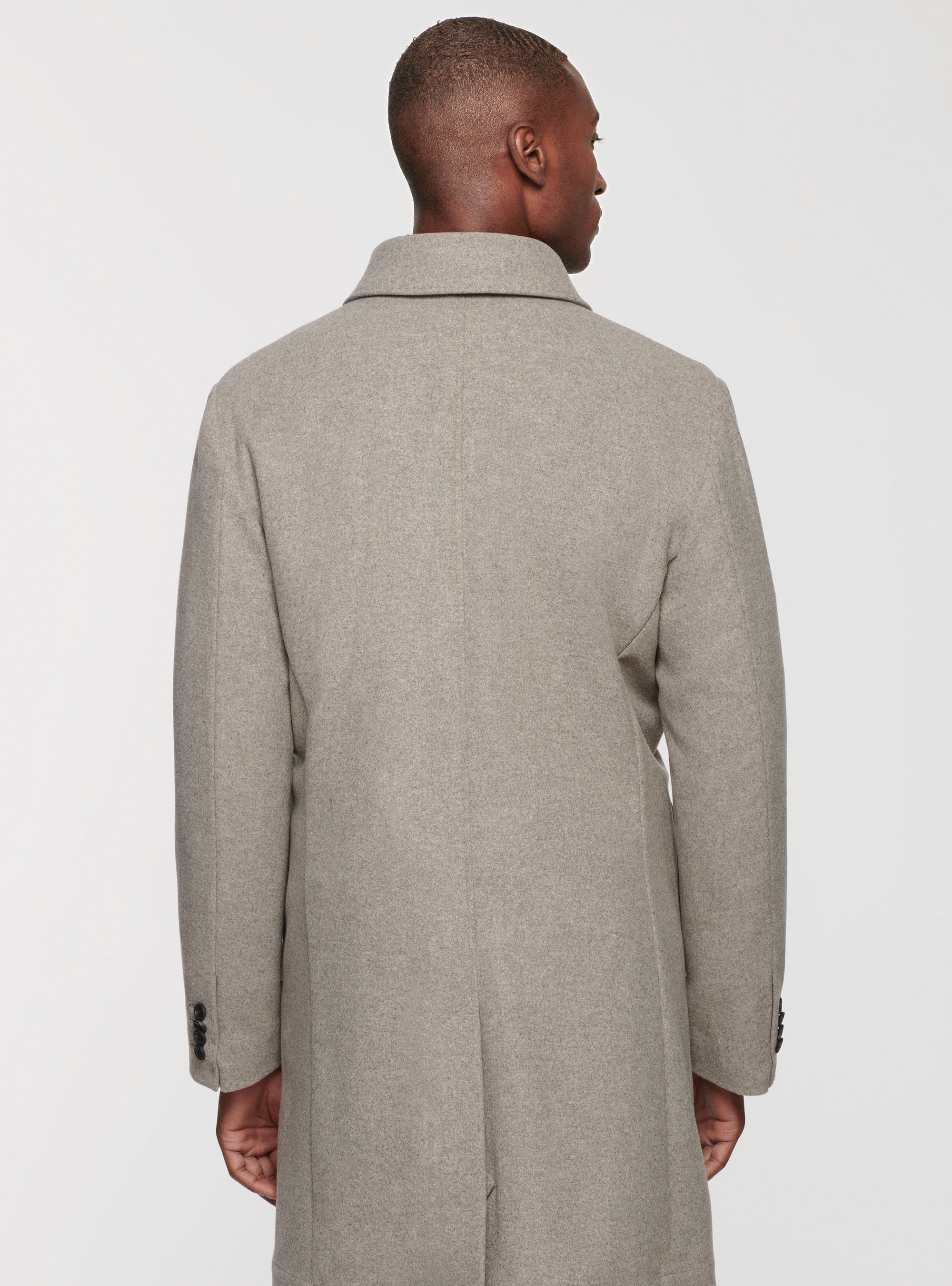 Cappotto in misto lana, SABBIA