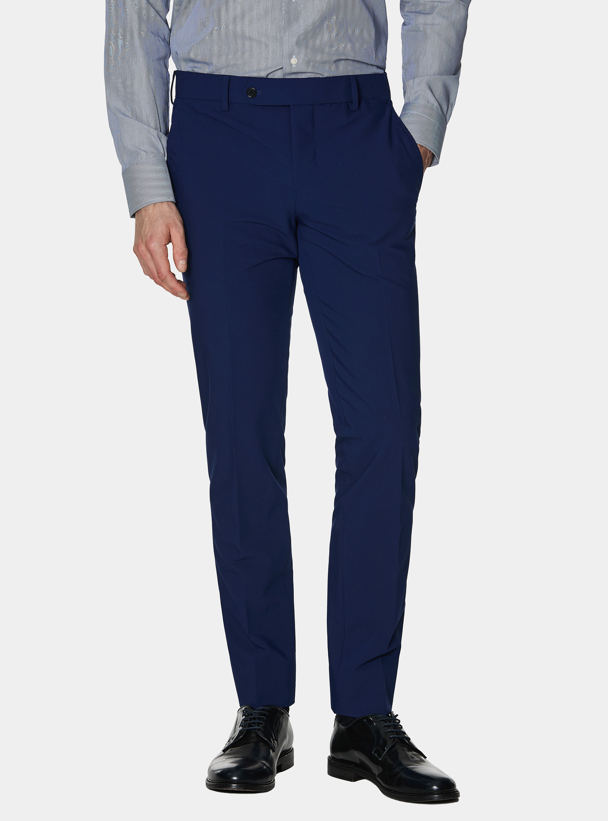 Slim fit suit trousers, BASALT