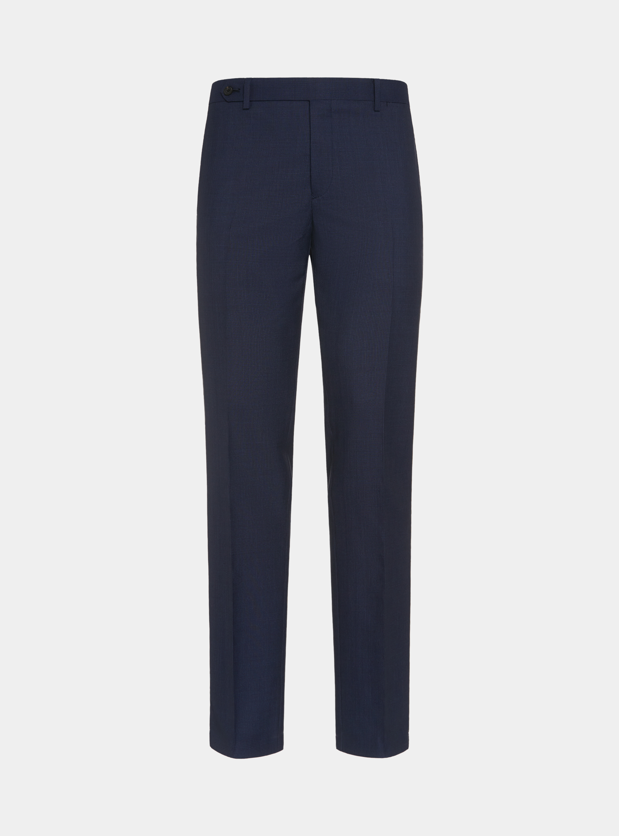 Pantaloni in pura lana pied de poule, BLU NAVY