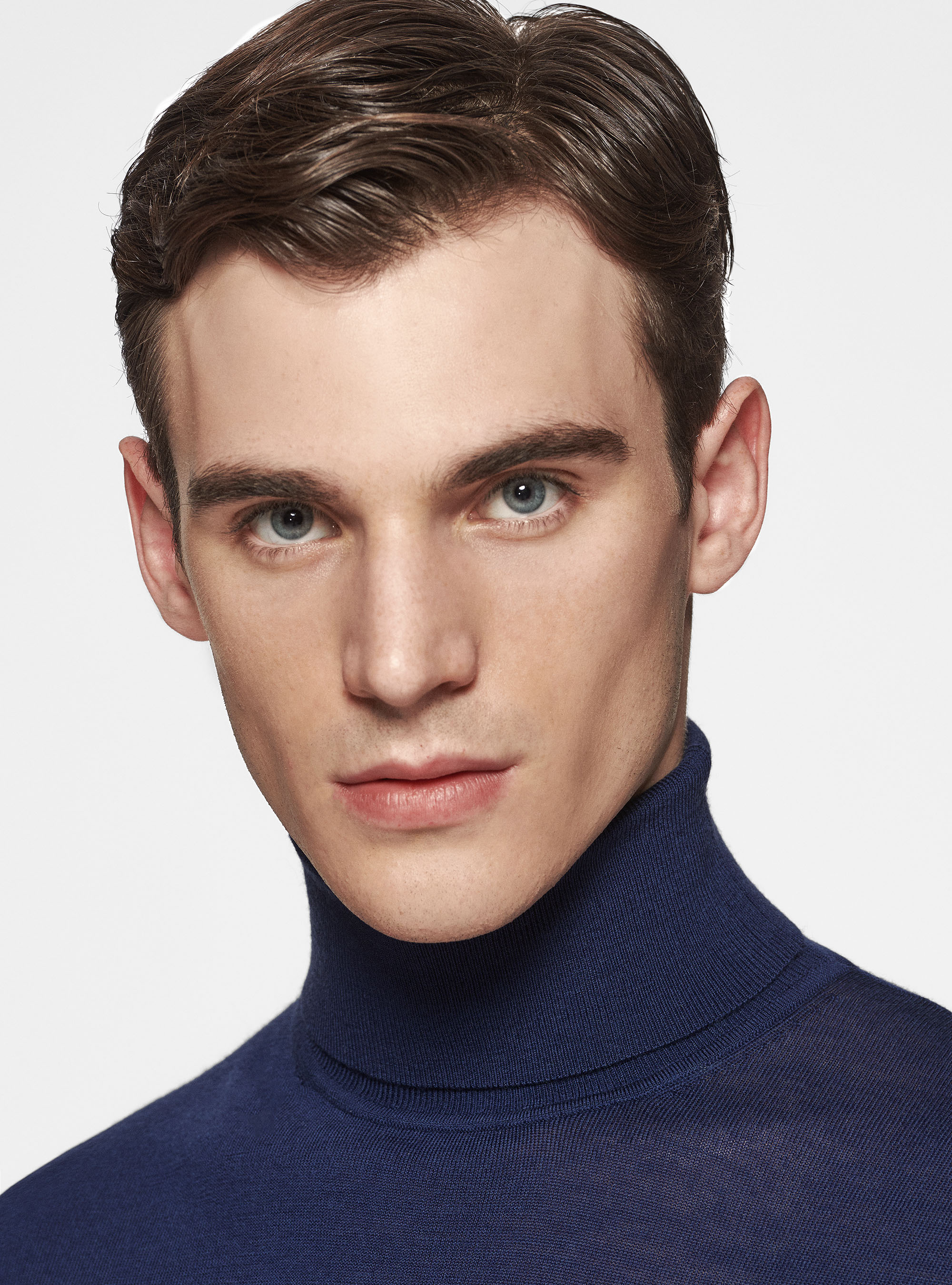 Dolcevita in pura lana merino extrafine, INCHIOSTRO