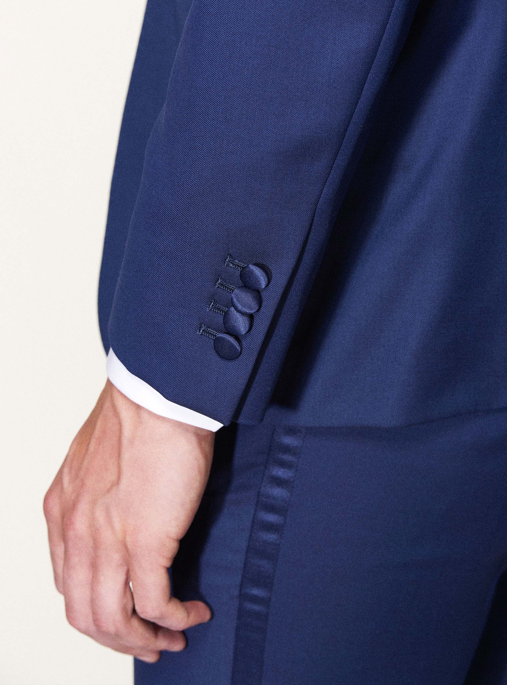 Giacca smoking in pura lana superfine 110's Vitale Barberis Canonico, BASALTO