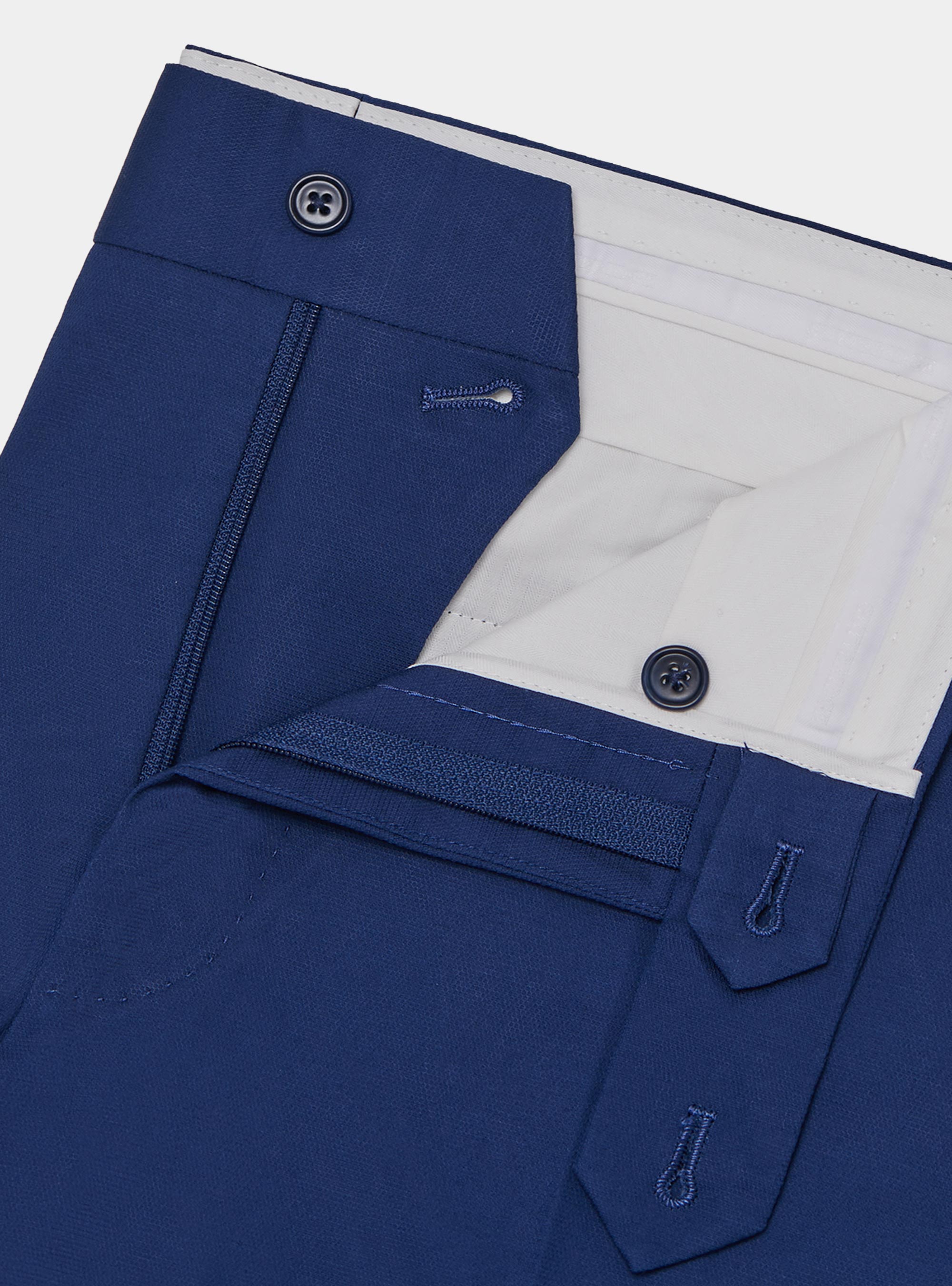 Pantaloni in puro cotone armaturato, BLU