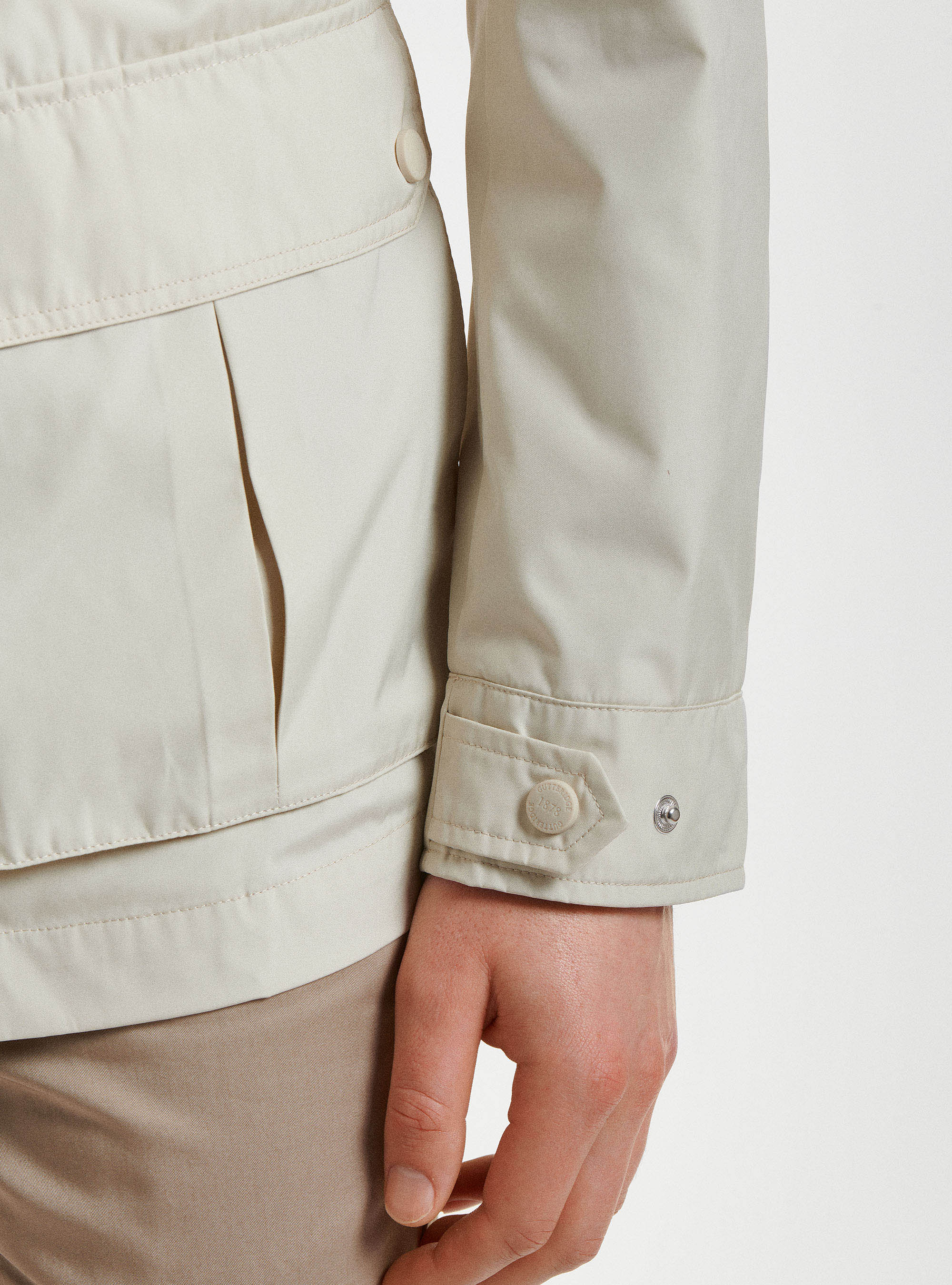 Field jacket in technical fabric, ECRU