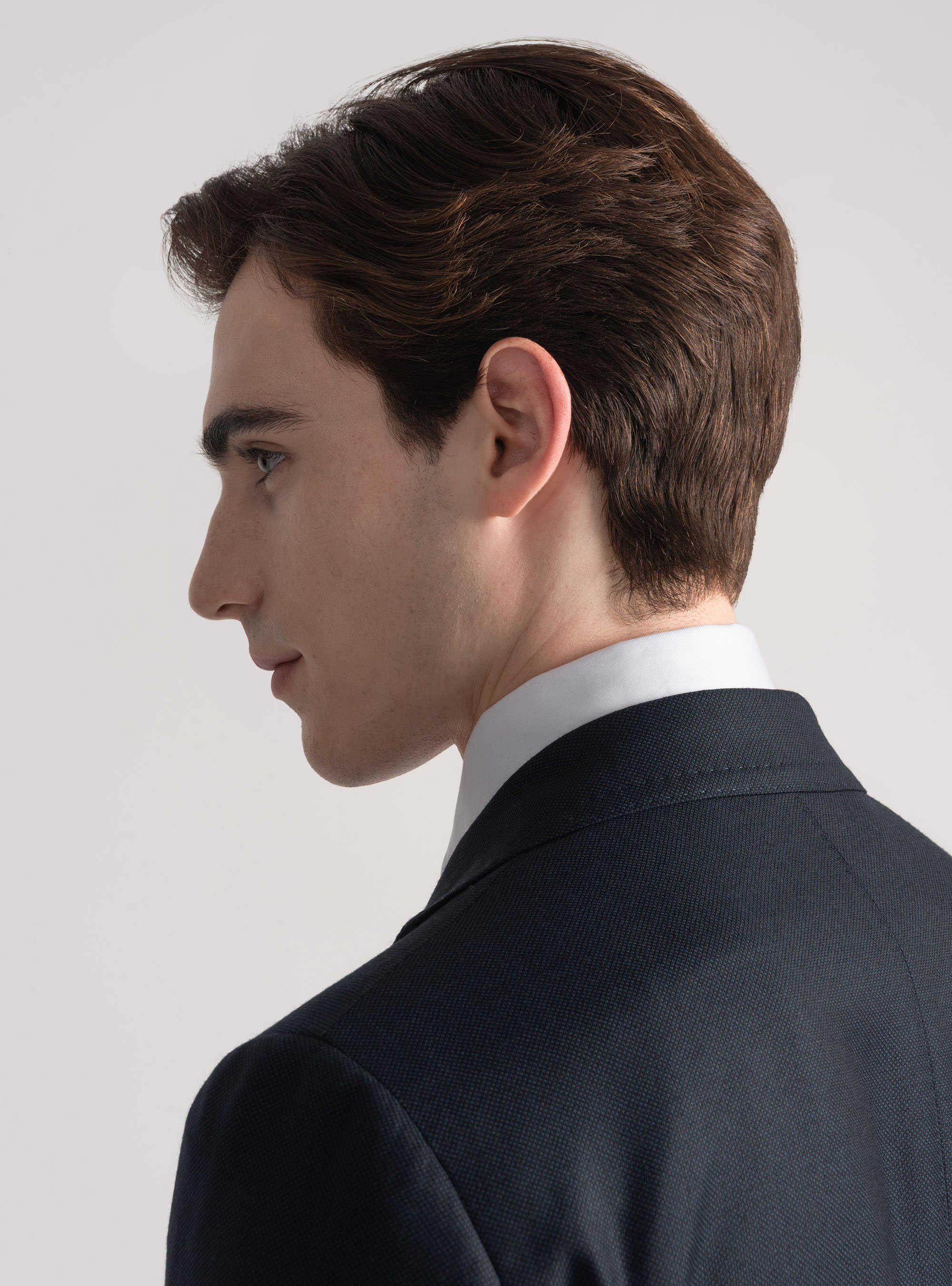 Giacca per abito in lana occhio di pernice Vitale Barberis Canonico, BLU NAVY