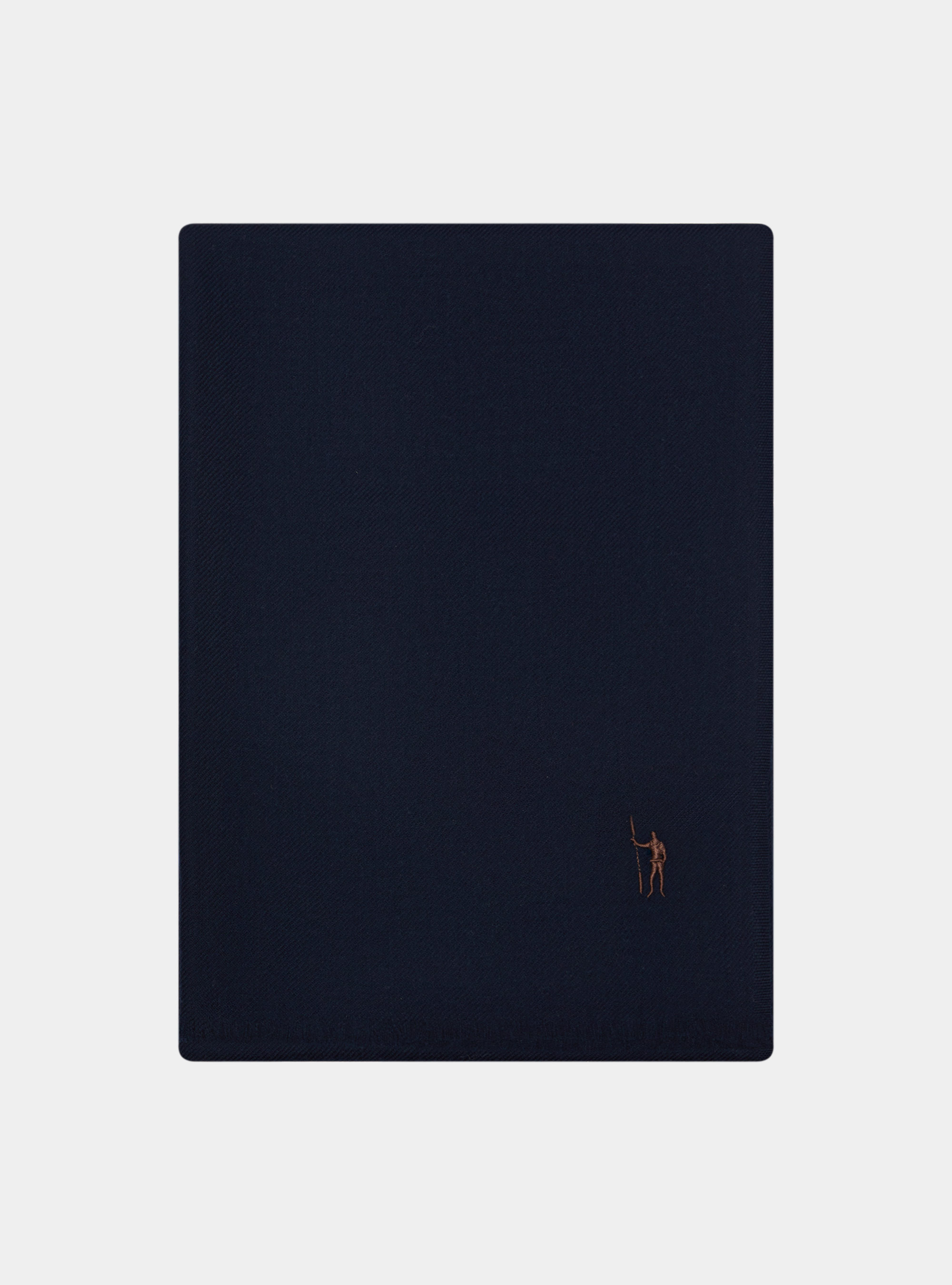 Sciarpa in lana con ricamo, BLU NAVY