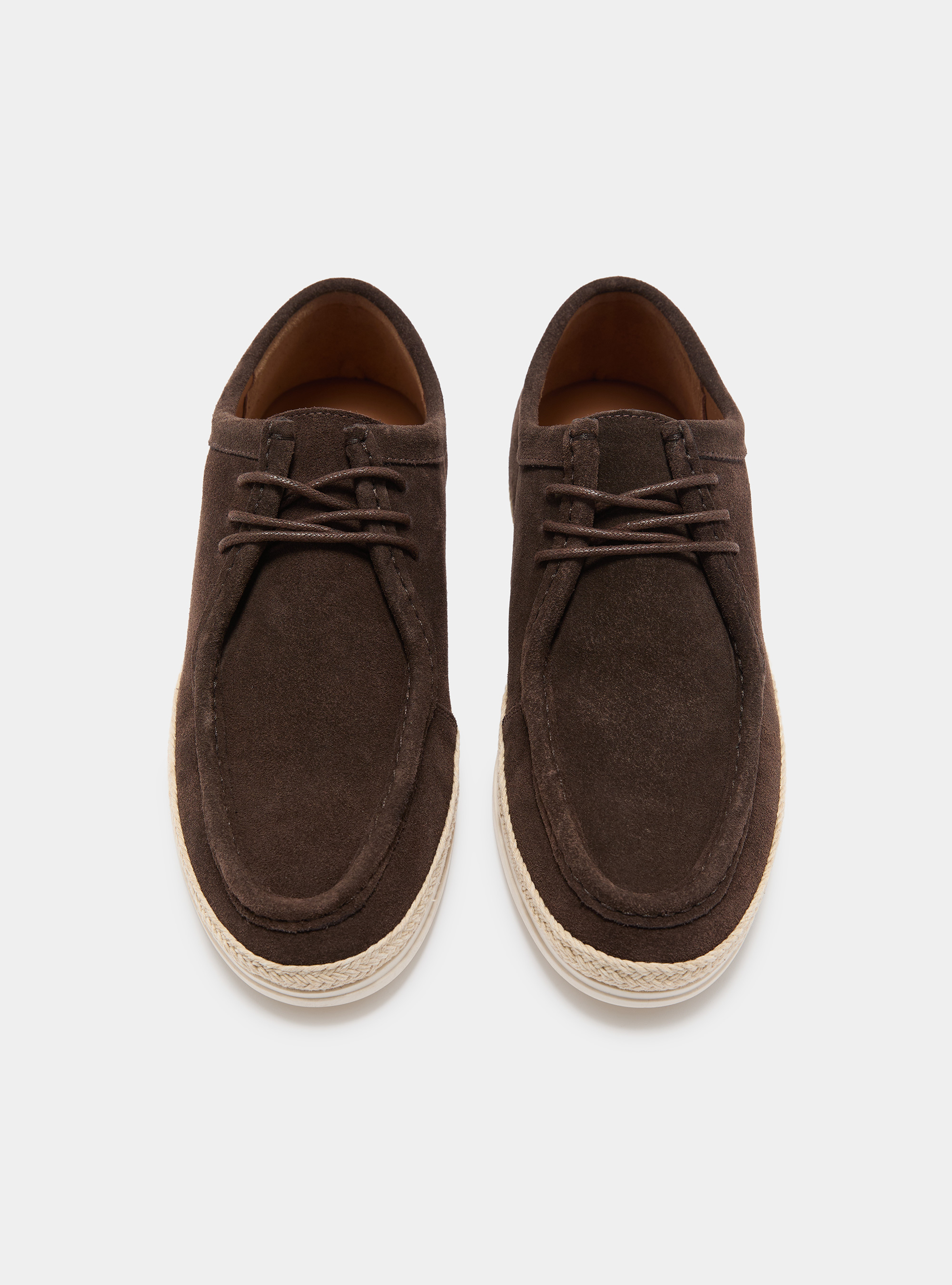 Paraboot stringato in suede, BROWN