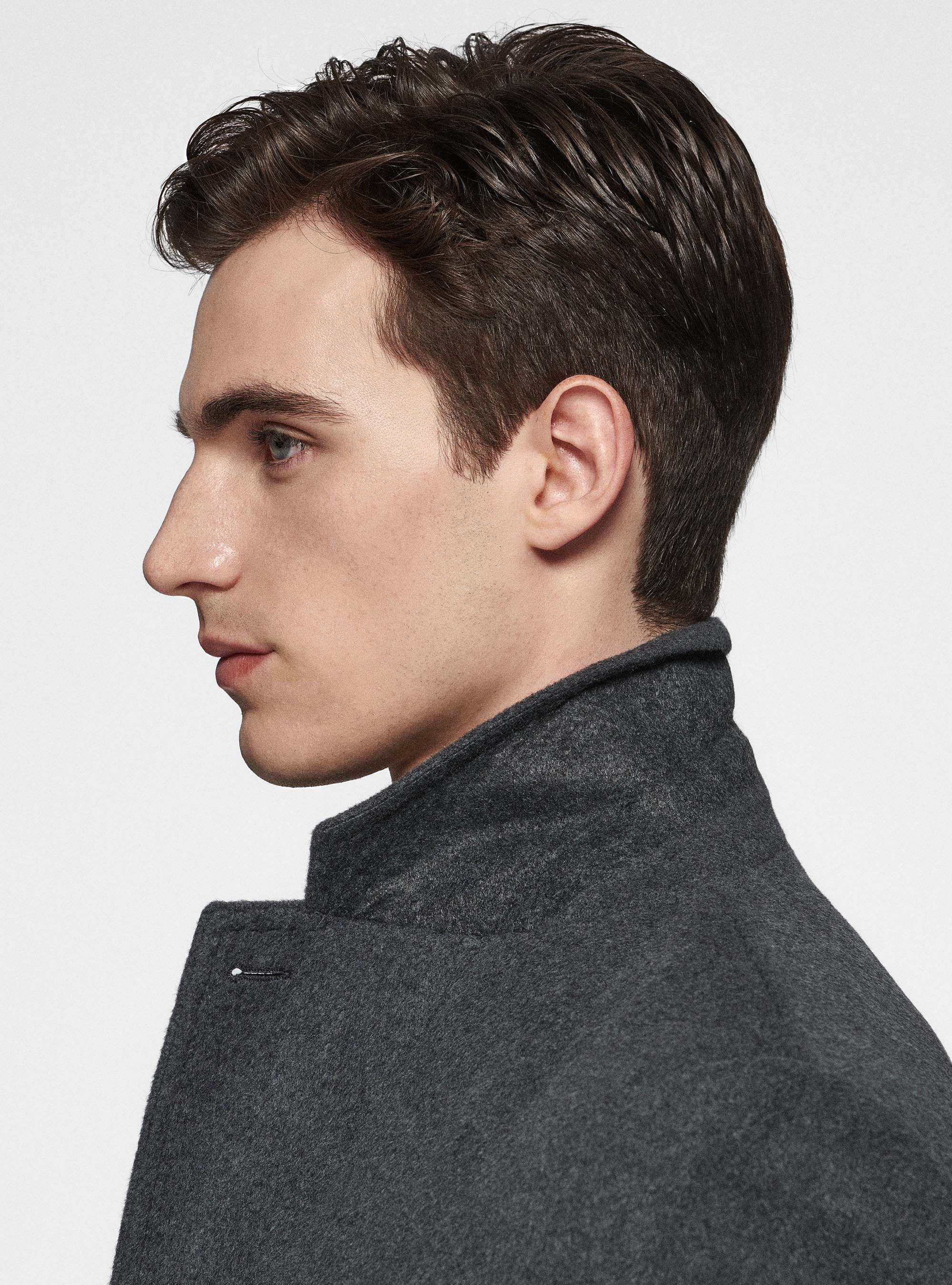 Cappotto in lana e cashmere, ASFALTO