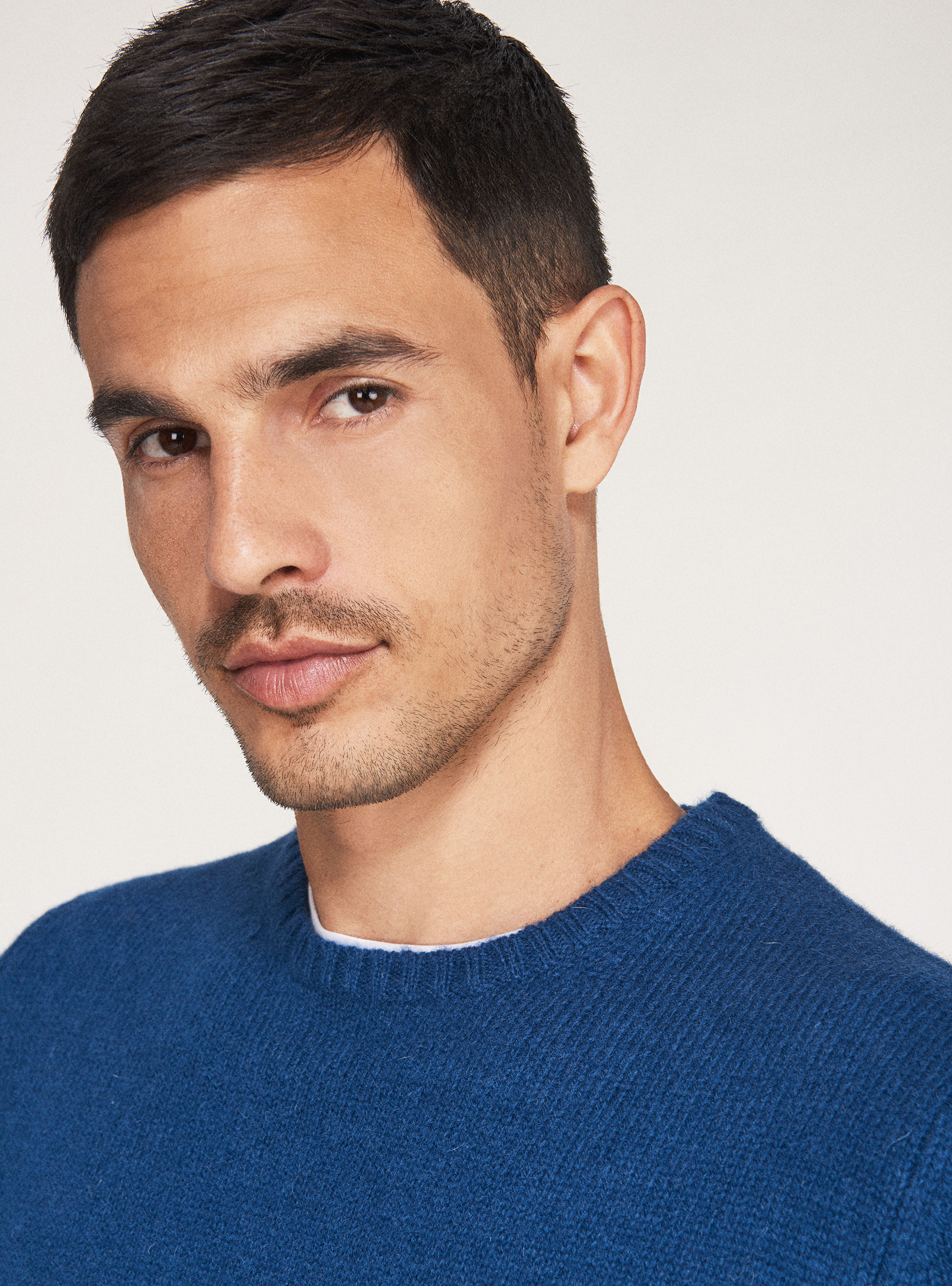 Maglia girocollo 100% lana shetland, BASALTO