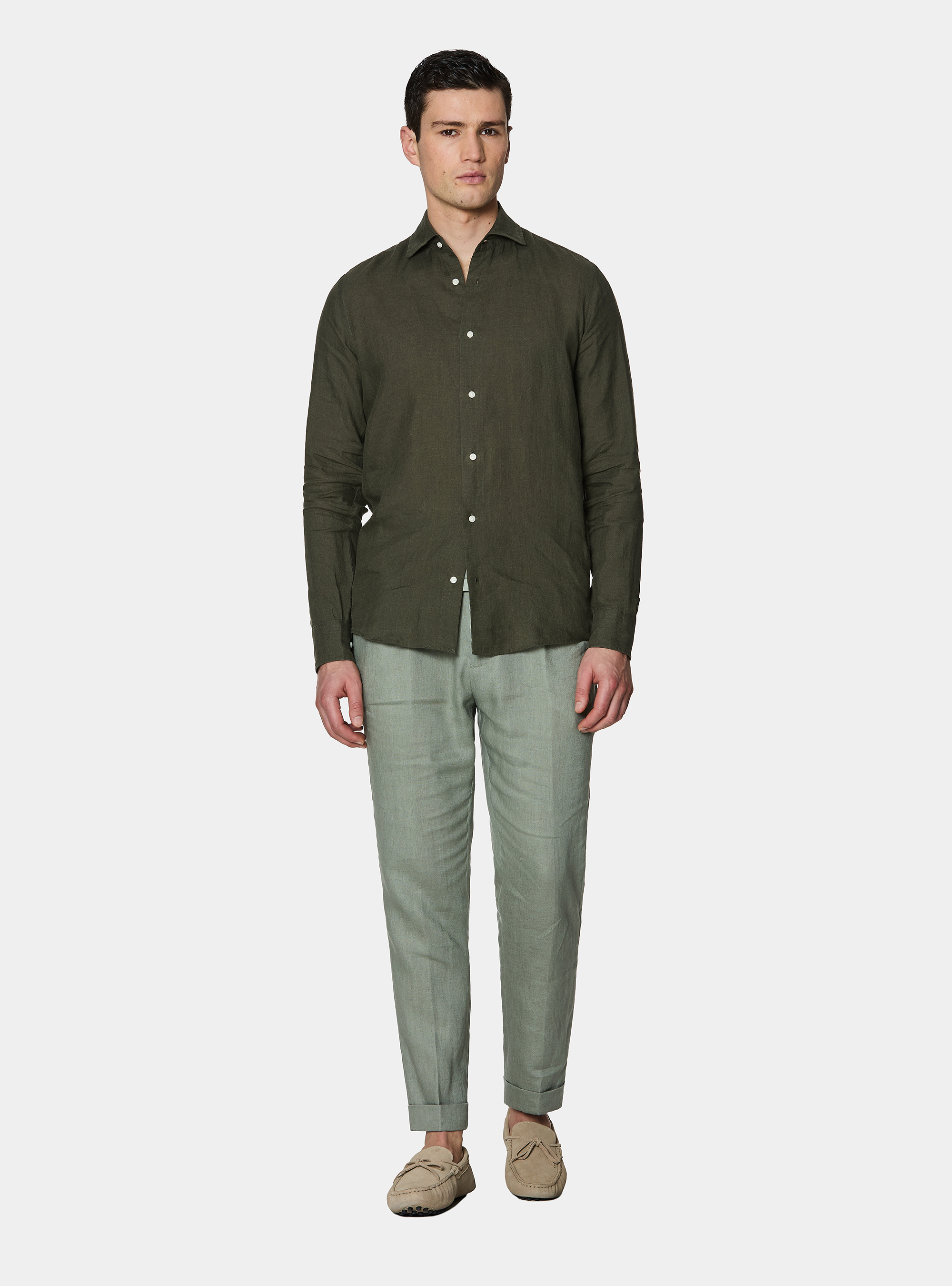 Camicia in puro lino, MILITARE 0609C