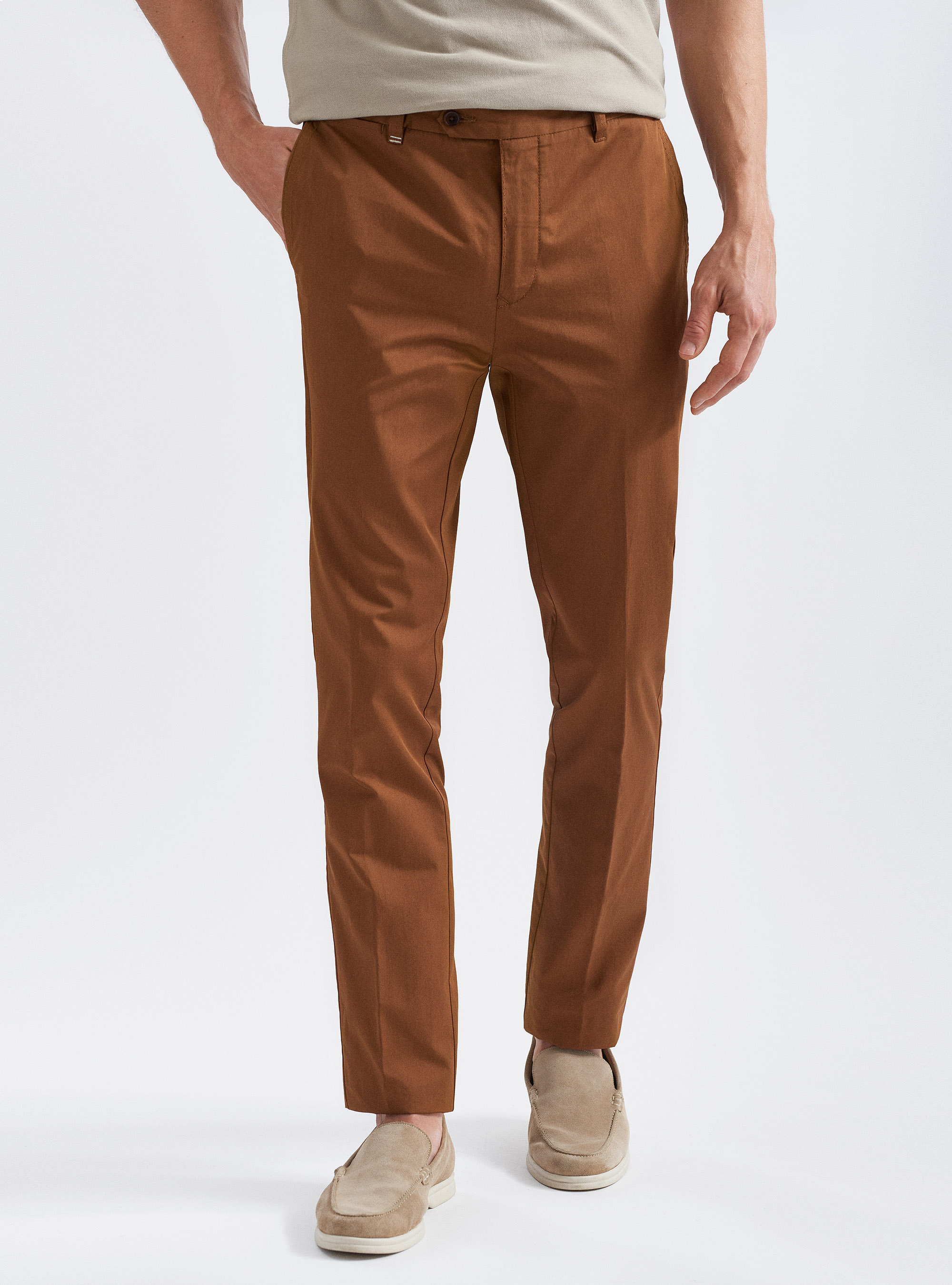Lightweight cotton twill chino trousers 