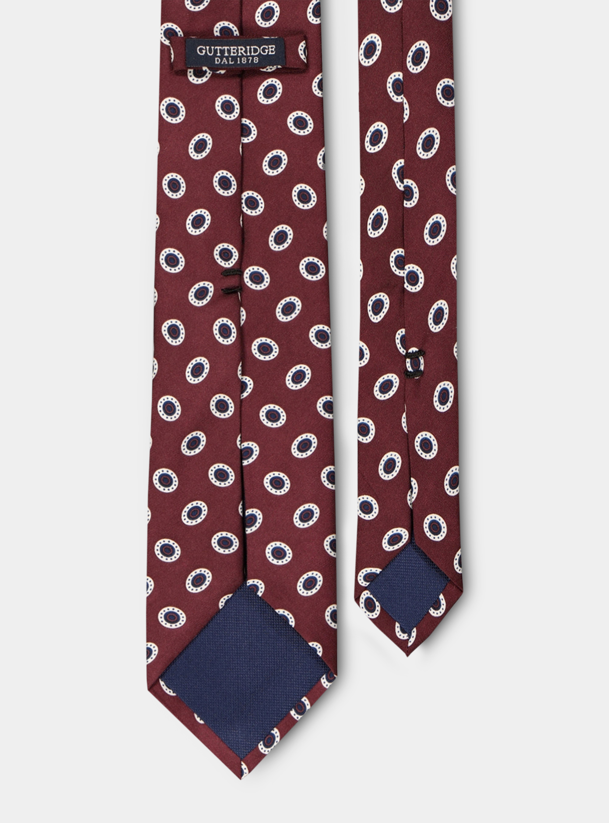 Fancy silk tie, BORDEAUX