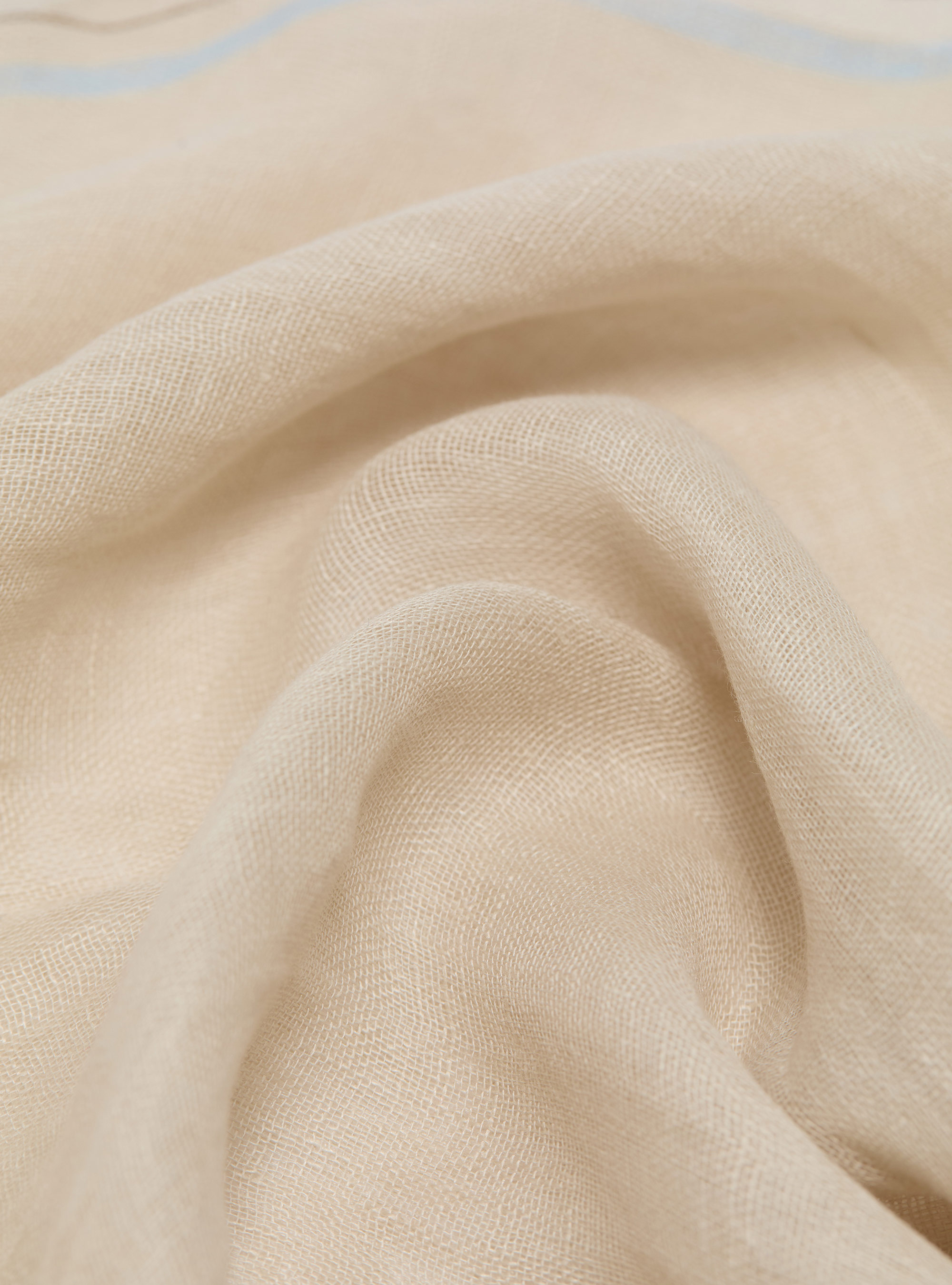 Sciarpa rigata in lino, SAND